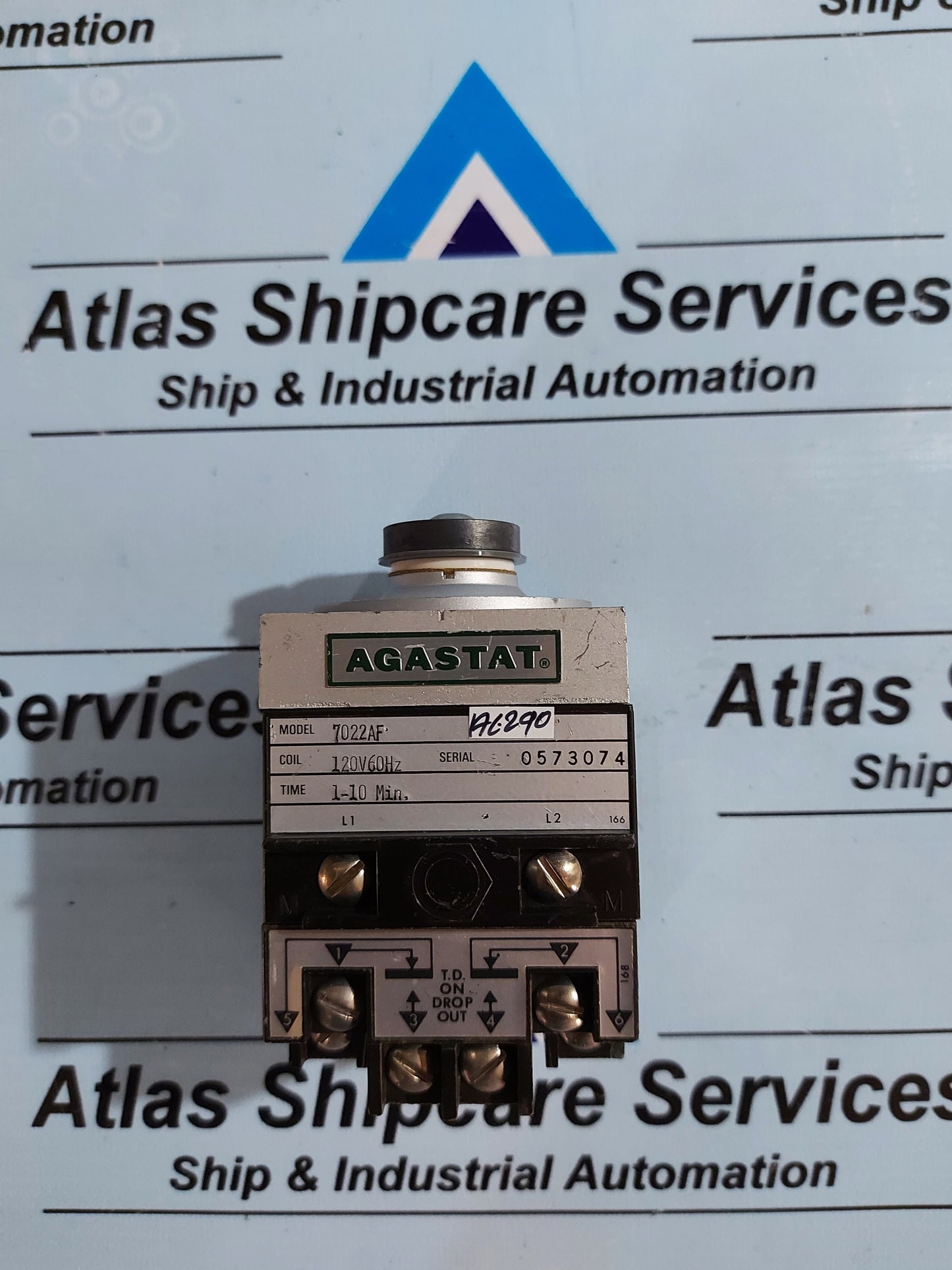 AGASTAT 7022AF TIME DELAY RELAY 1-10 MIN 120V60Hz COIL