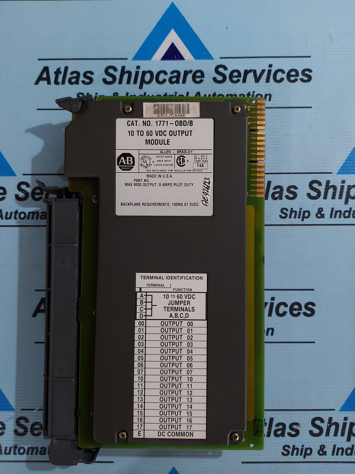 ALLEN-BRADLEY 1771-0BD/B 10 TO 60 VDC OUTPUT MODULE