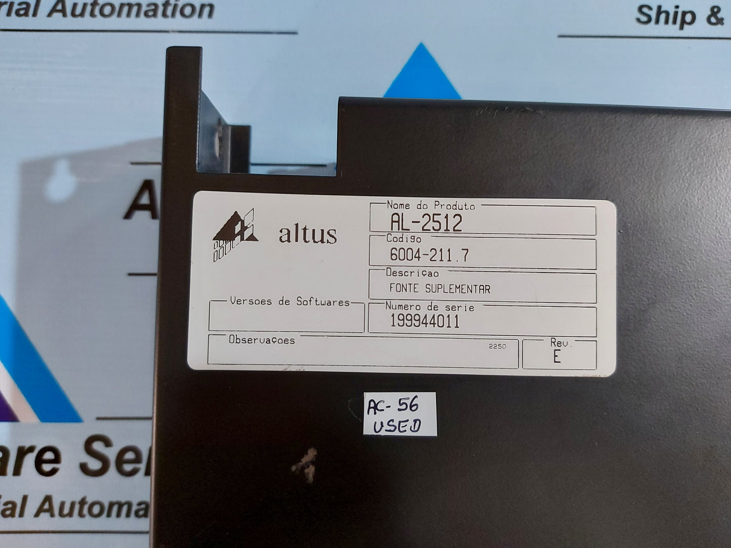 ALTUS AL-2512 POWER SUPPLY