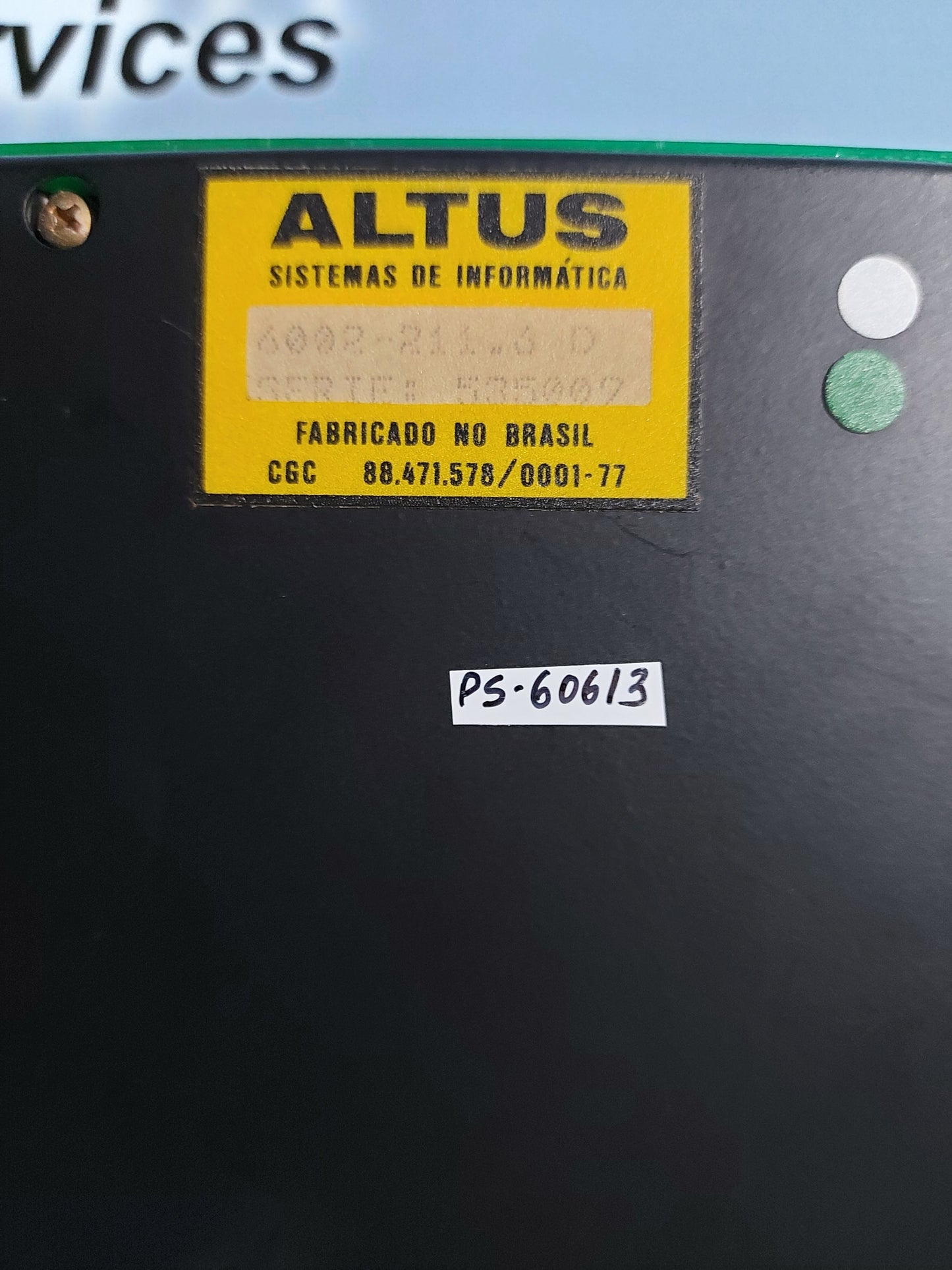 ALTUS AL 3510 POWER SUPPLY
