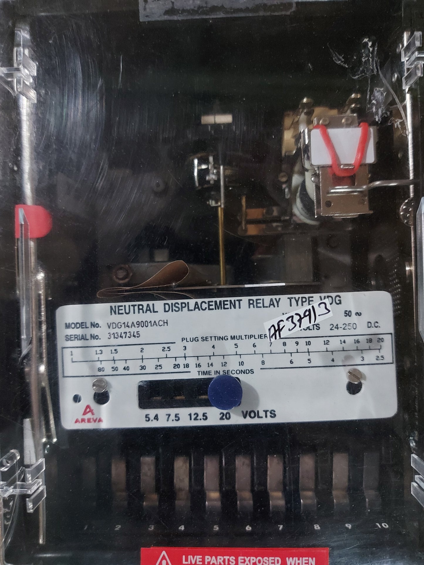 AREVA VDG14A9001ACH VOLTAGE NEUTRAL DISPLACEMENT RELAY