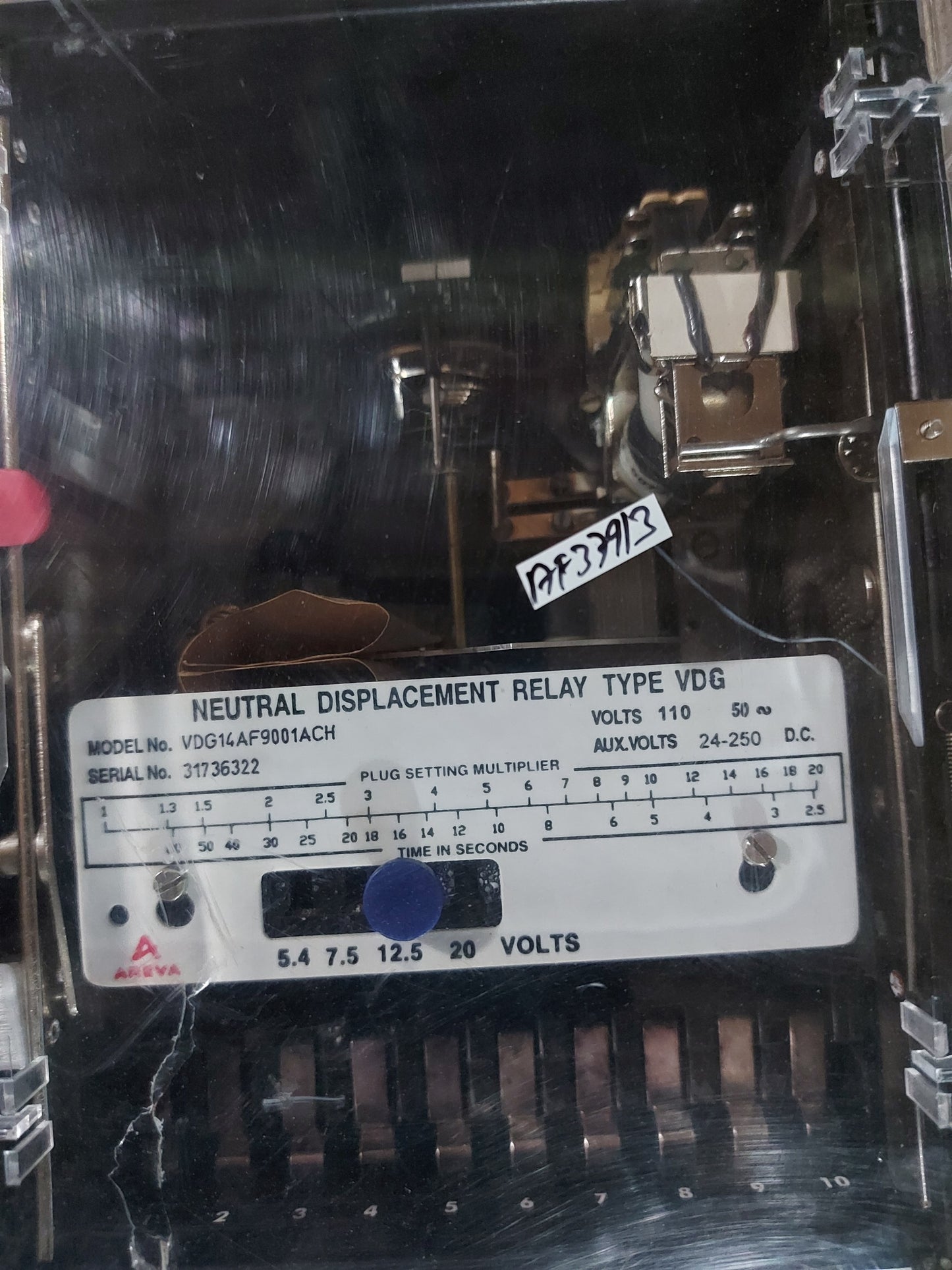 AREVA VDG14A9001ACH VOLTAGE NEUTRAL DISPLACEMENT RELAY