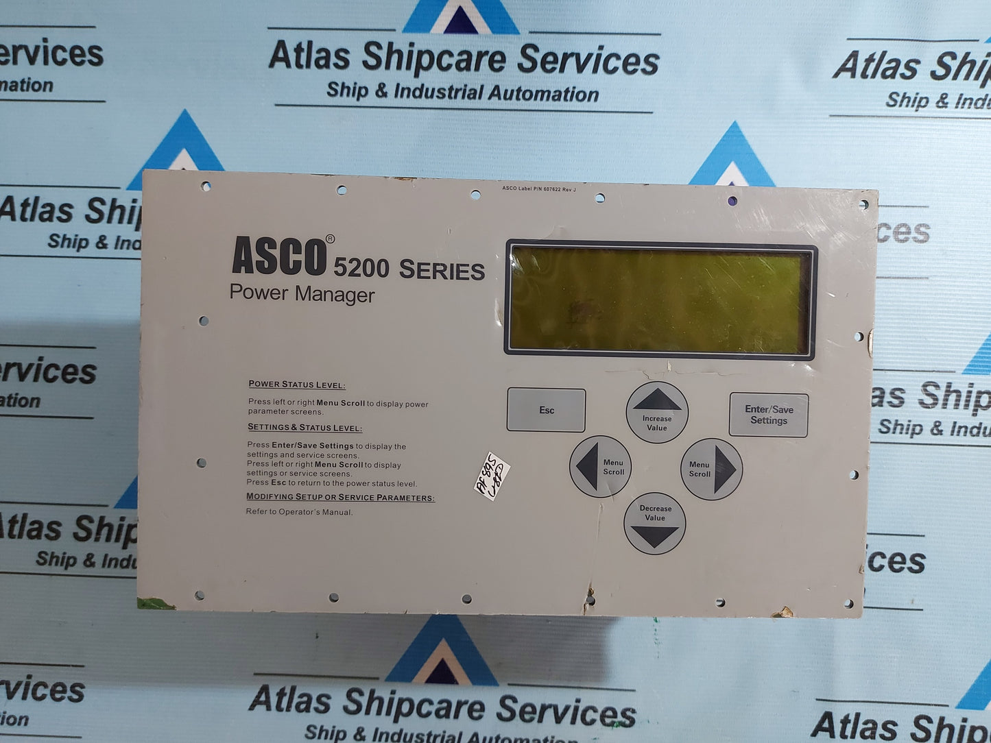 ASCO 607622 REV.J 5200 SERIES POWER MANAGER