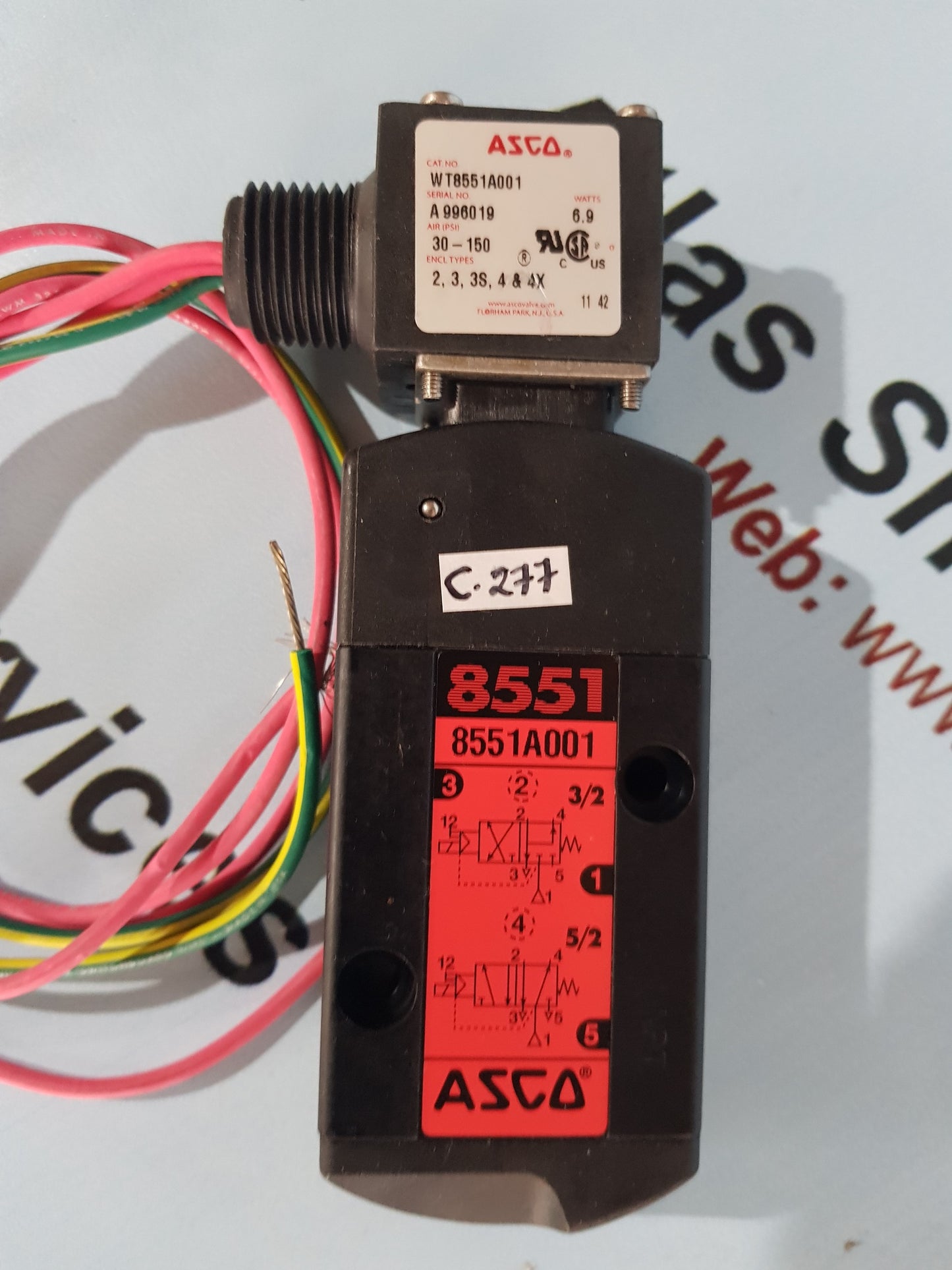 ASCO WT8551A001 SOLENOID VALVE H277