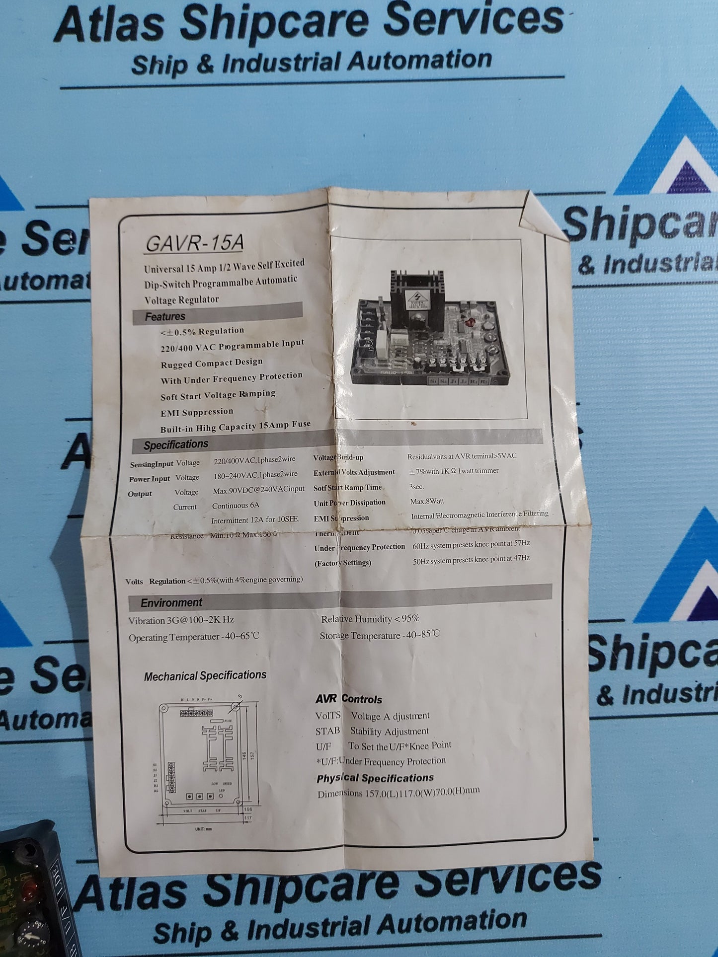AUTOMATIC VOLTAGE REGULATOR GAVR-15B