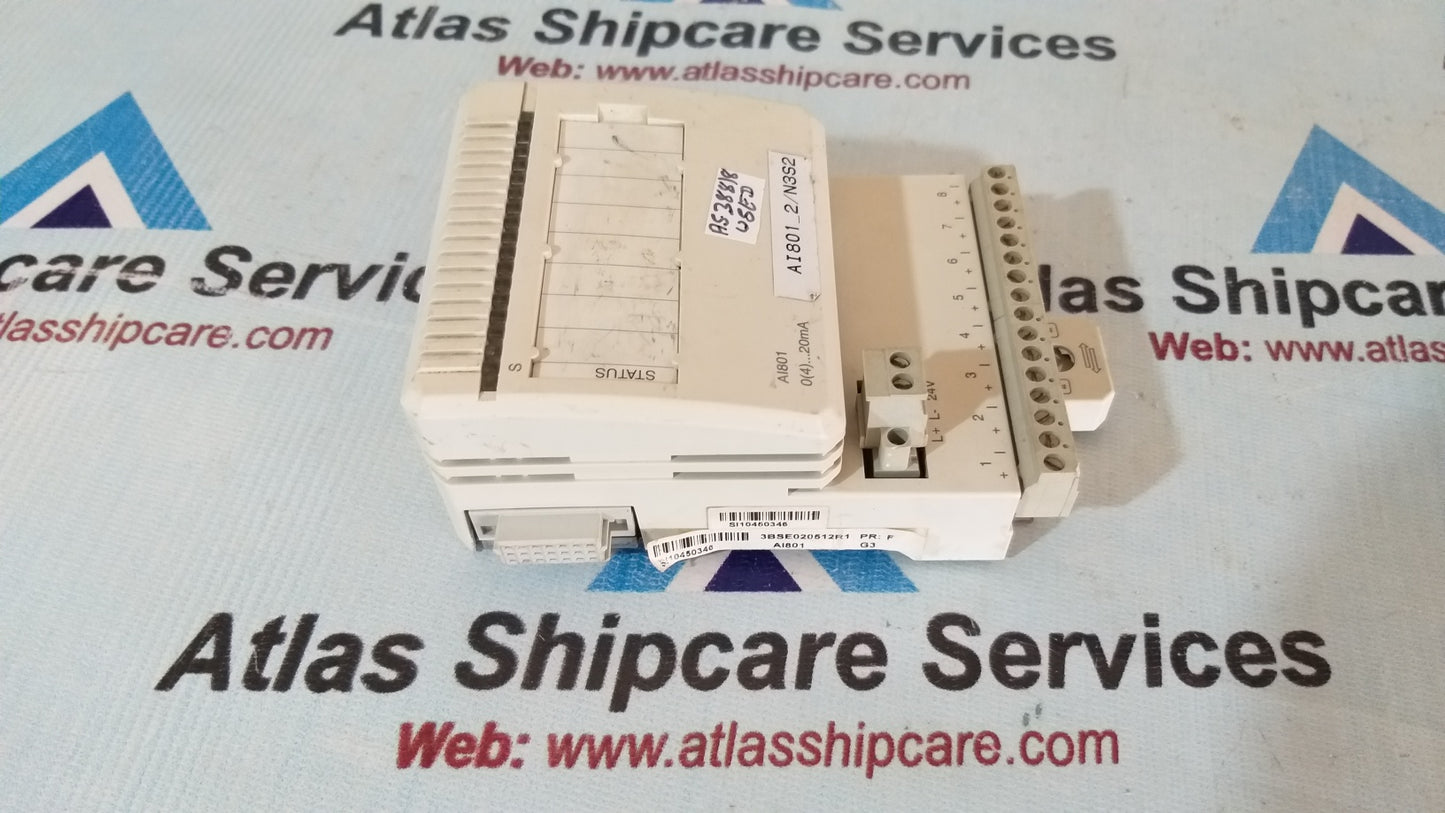 Abb AI801 0(4)...20mA Analog Input Module 3BSE02512R1