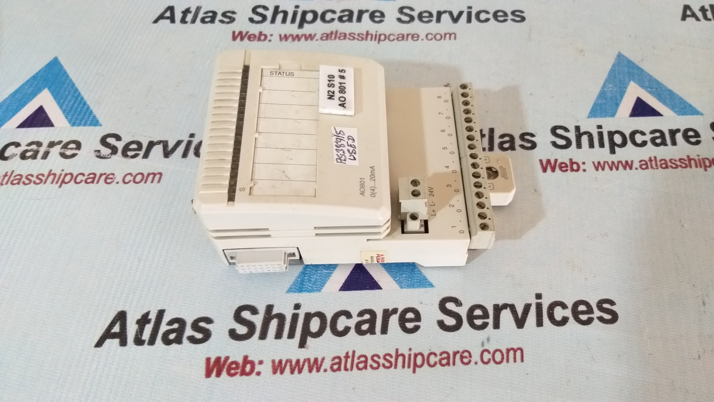 Abb AO801 3BSE020514R1 8-Channel 12-Bit 0(4)..20mA Analog Output Module