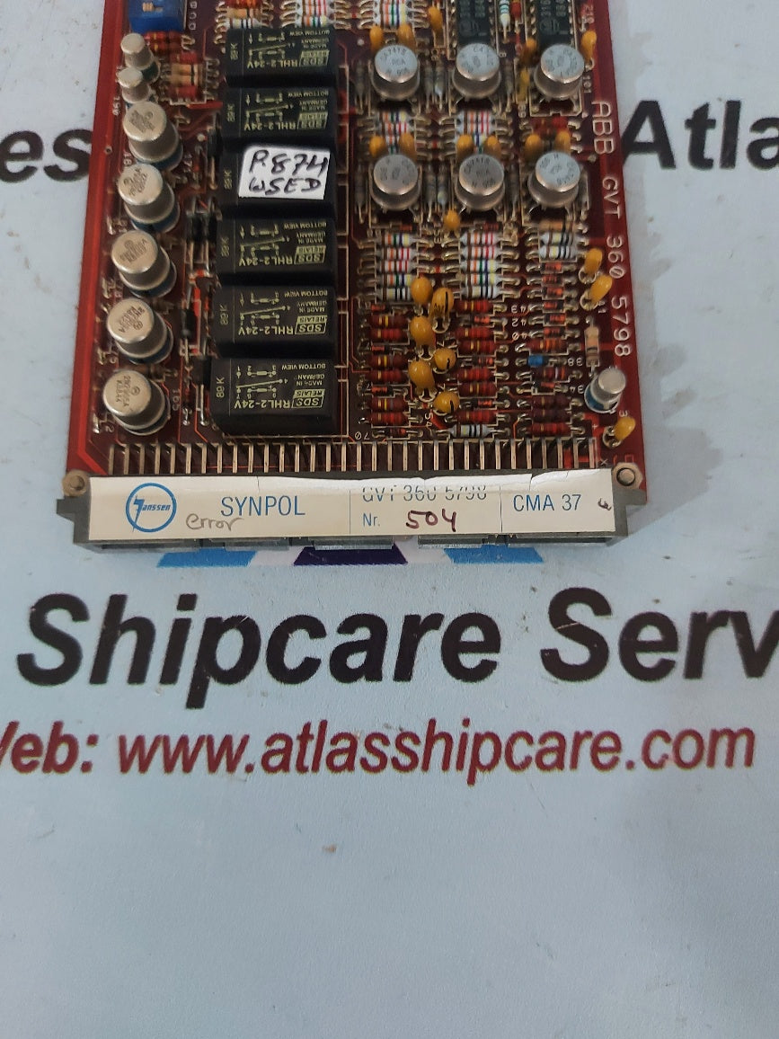 Abb Synpol GVT 360 5798 CMA 37 Pcb Card