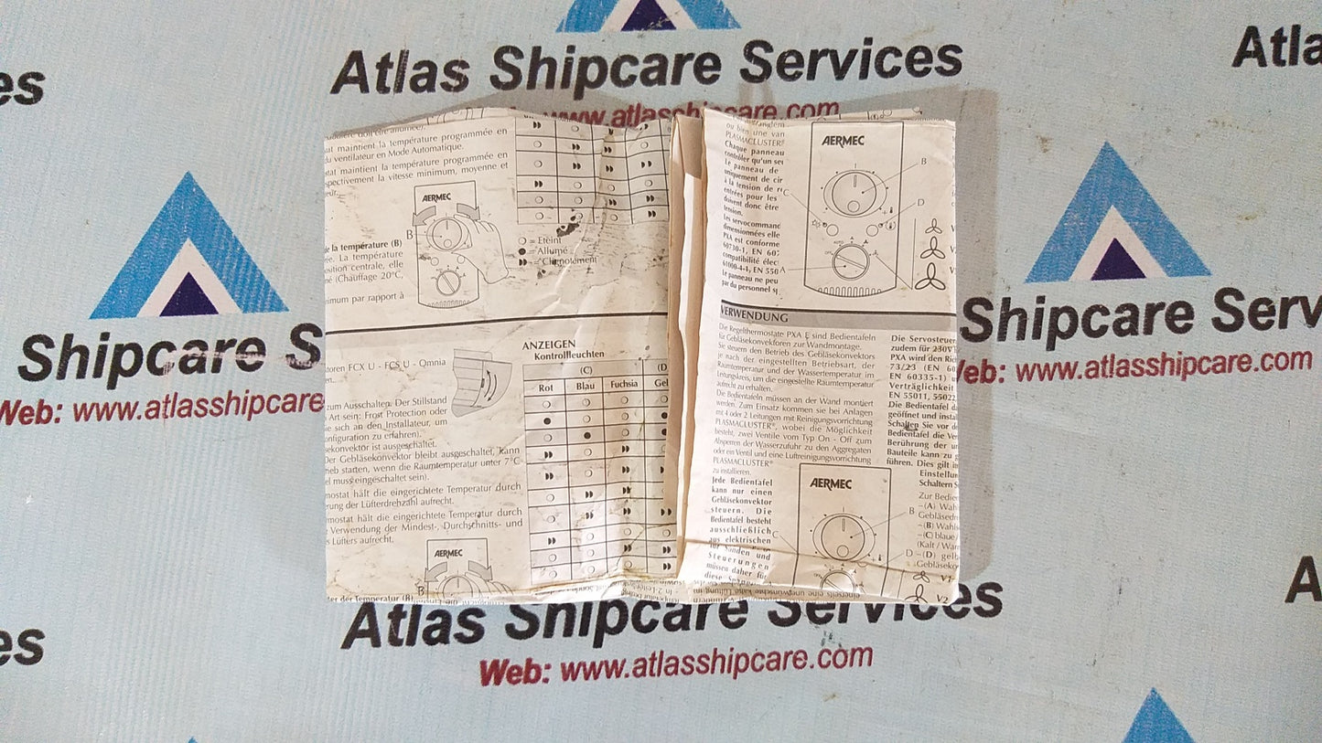 Aermec PXA E Electronic Control Panel
