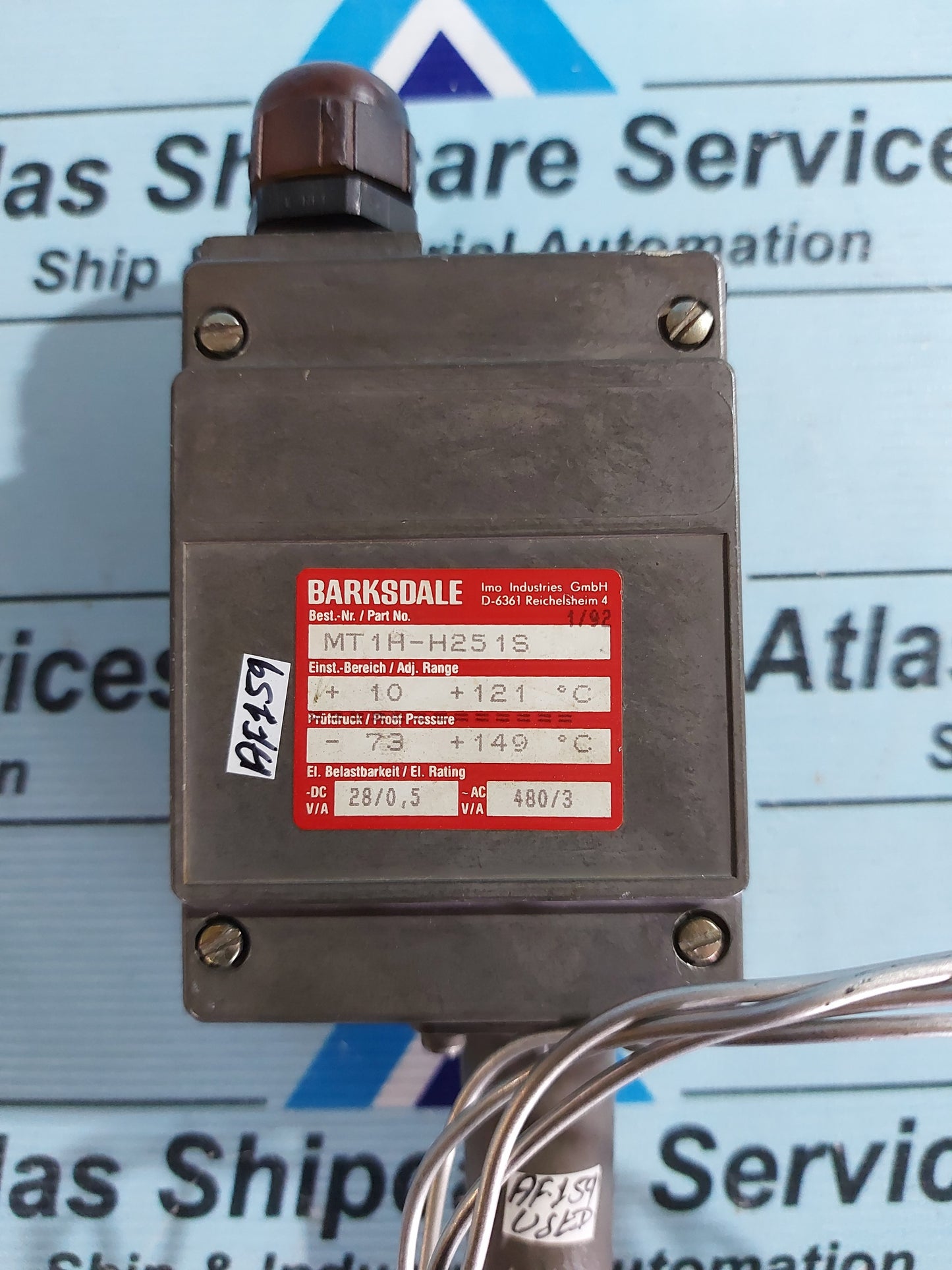 BARKSDALE MT1H-H251S TEMPERATURE SWITCH