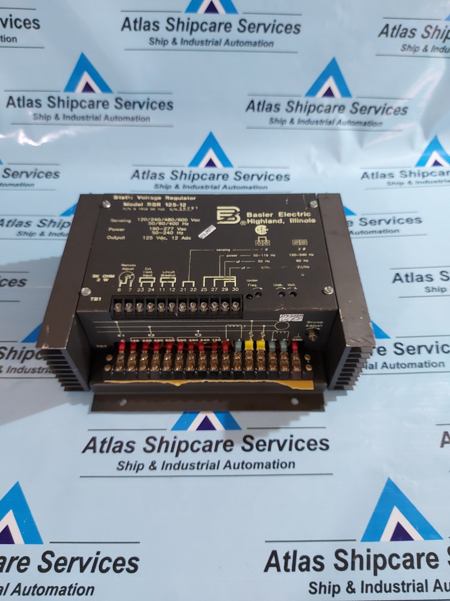 BASLER SSR 125-12 P/N 9185900102 STATIC VOLTAGE REGULATOR