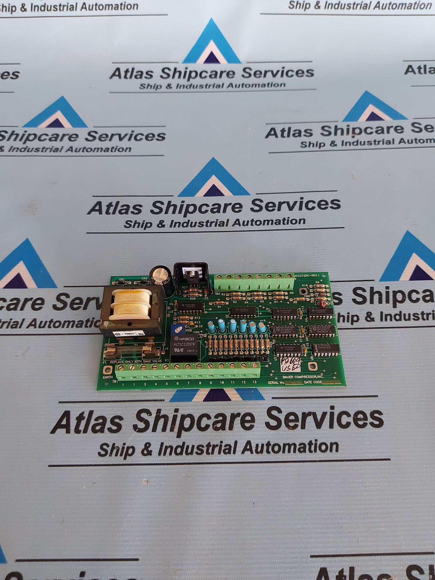 BAUER COMPRESSOR AC2372BC-REV.1 PCB CARD