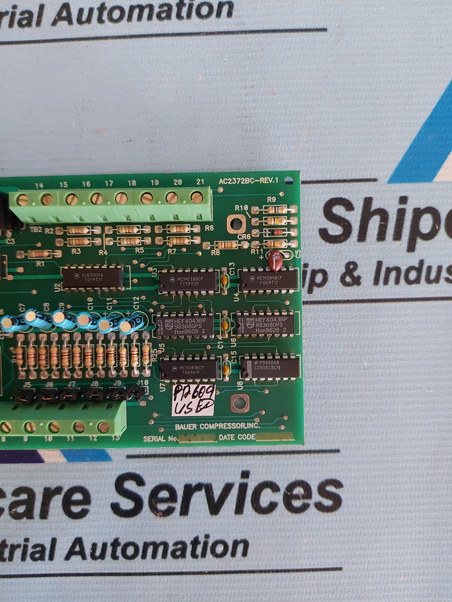 BAUER COMPRESSOR AC2372BC-REV.1 PCB CARD