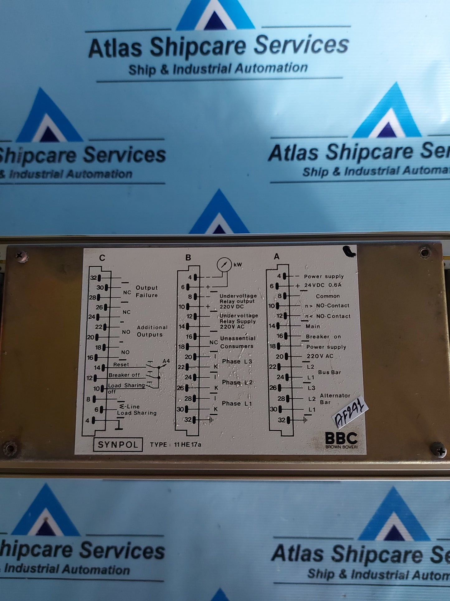 BBC CMA 50 SYNPOL GVT 360 8490 CONTROL PANEL