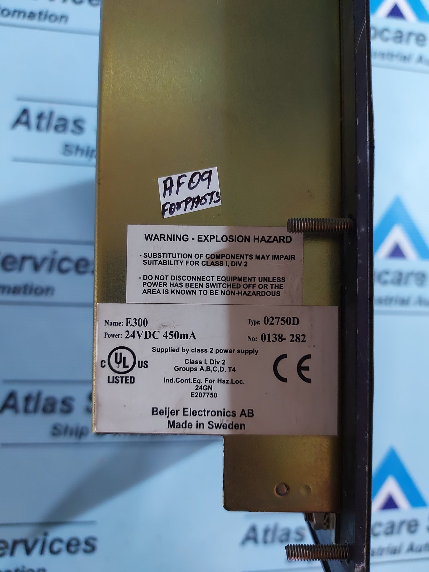 BEIJER ELECTRONICS E300 OPERATOR INTERFACE CONTROLLER 02750D