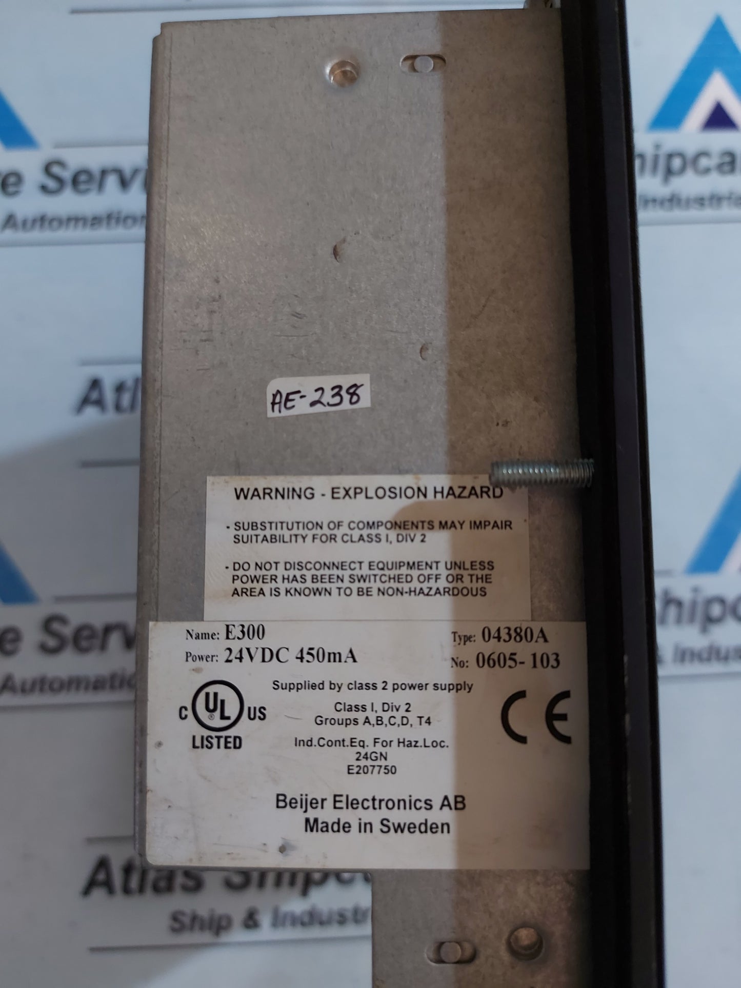 BEIJER ELECTRONICS E300 OPERATOR INTERFACE CONTROLLER 04380AV