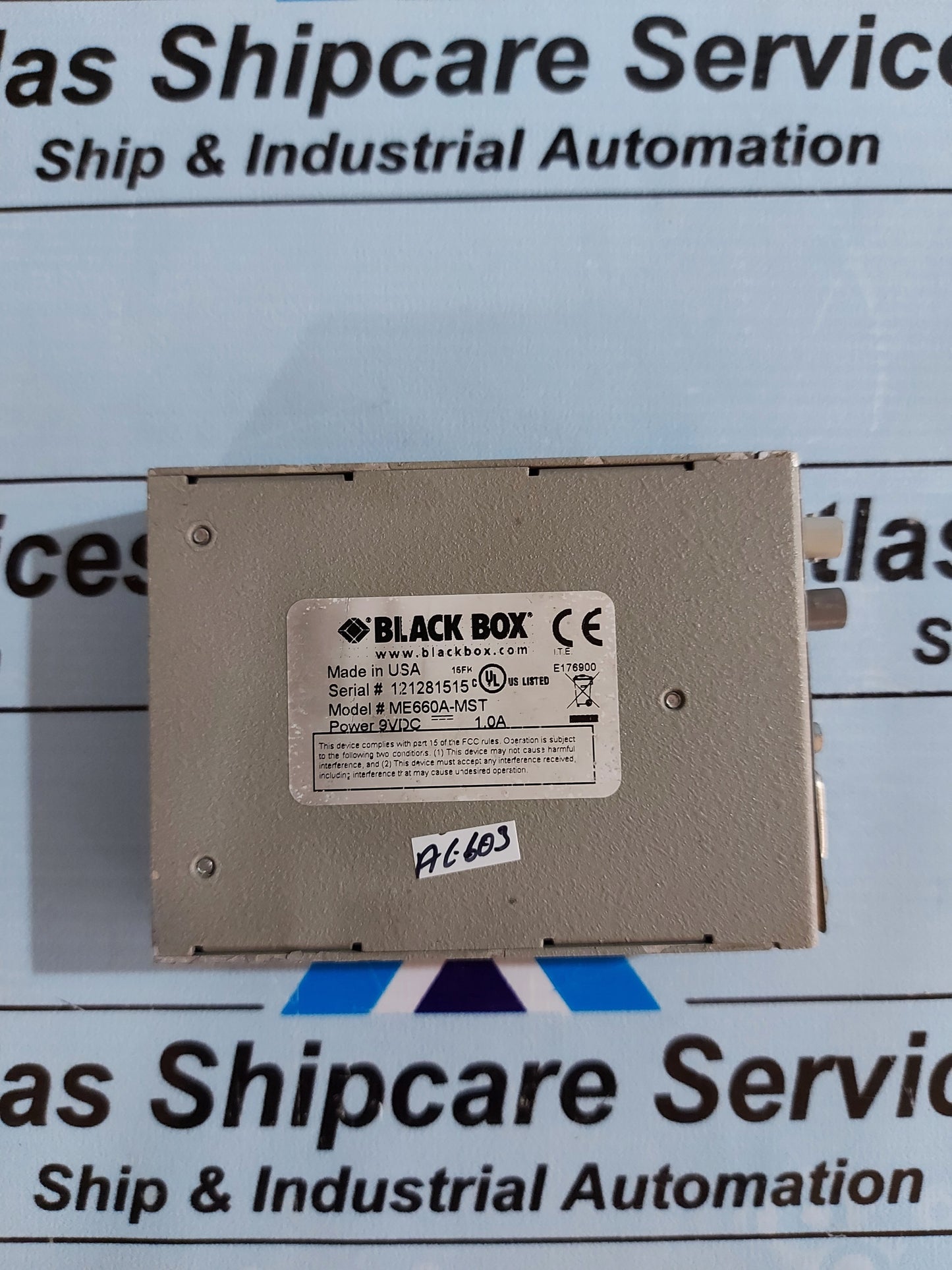BLACK BOX FLEXPOINT RS-232 TO FIBER CONVERTER ME660A-MST