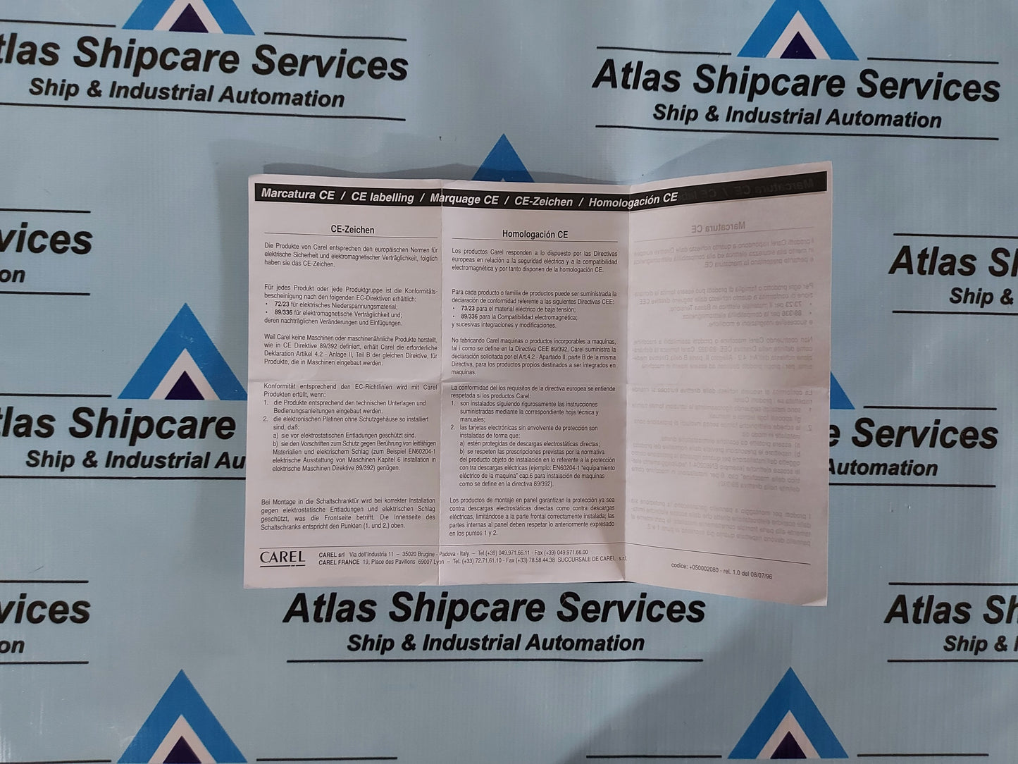 CAREL PCOB000A21 8 ANALOG INPUT CIRCUIT BOARD REV 3.200