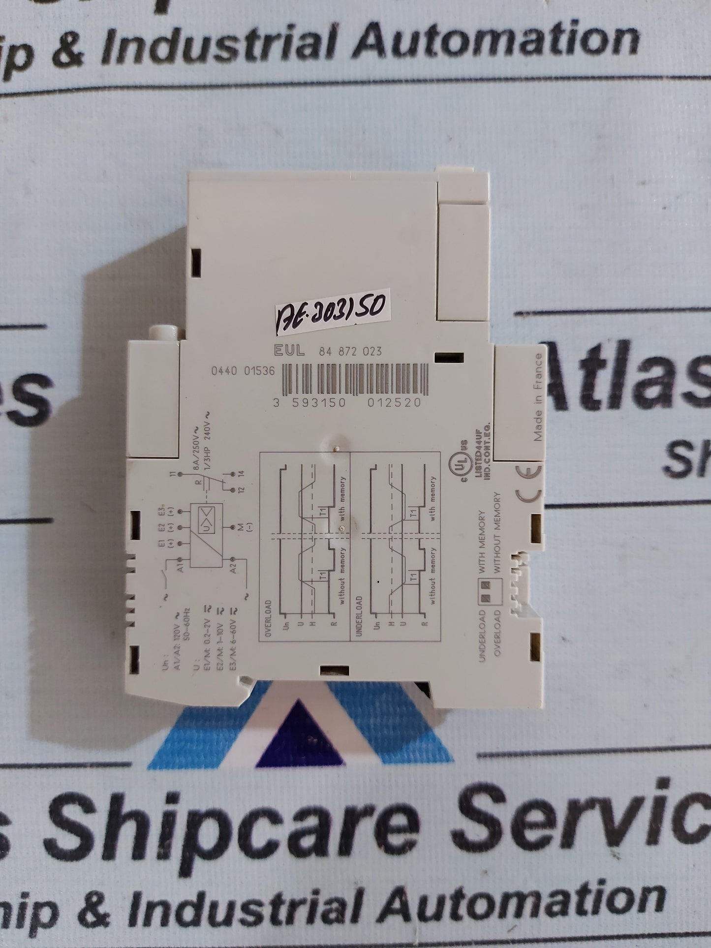 CROUZET EUL 84 872 023 VOLTAGE CONTROL RELAY