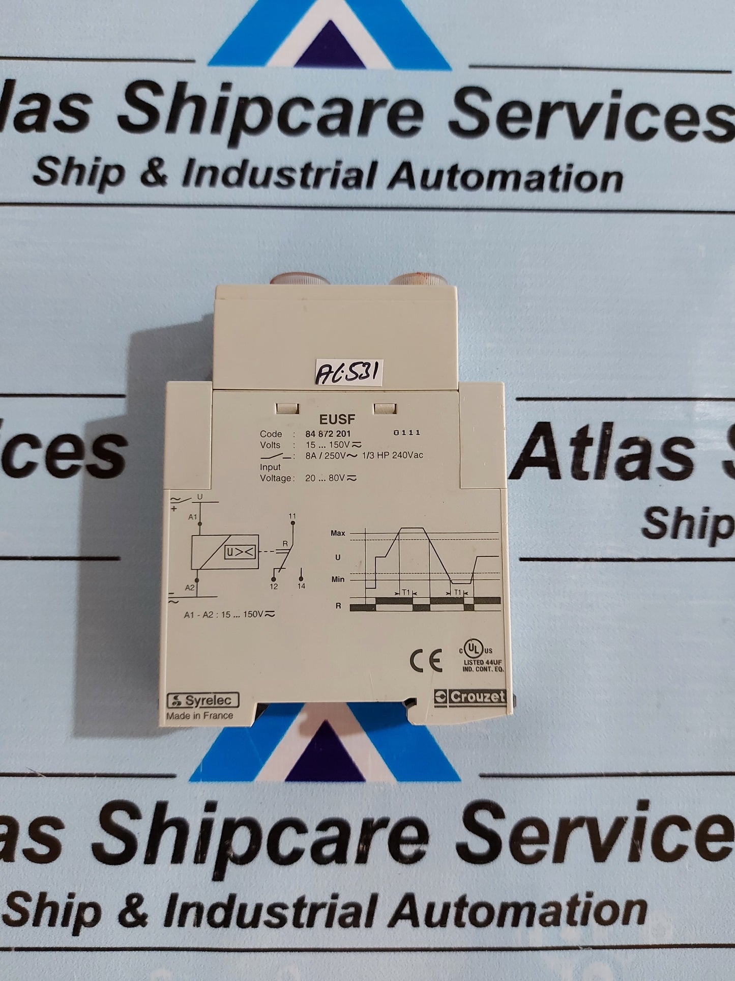 CROUZET EUSF VOLTAGE CONTROL RELAY 84872201