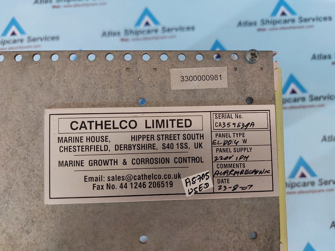 Cathelco Anti-Fouling System Panel EL/DD/4 W