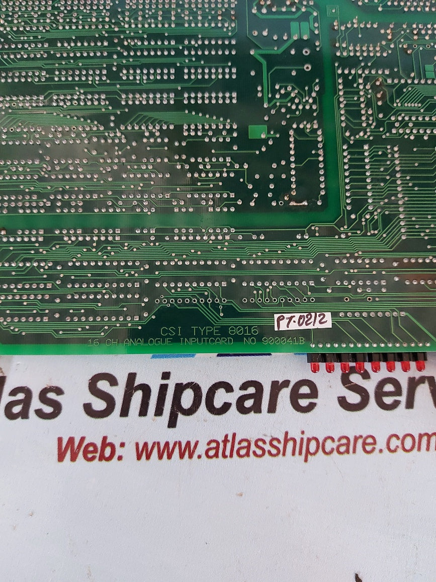 Csi 8016 No.900041B 16 Ch Analogue Input Card