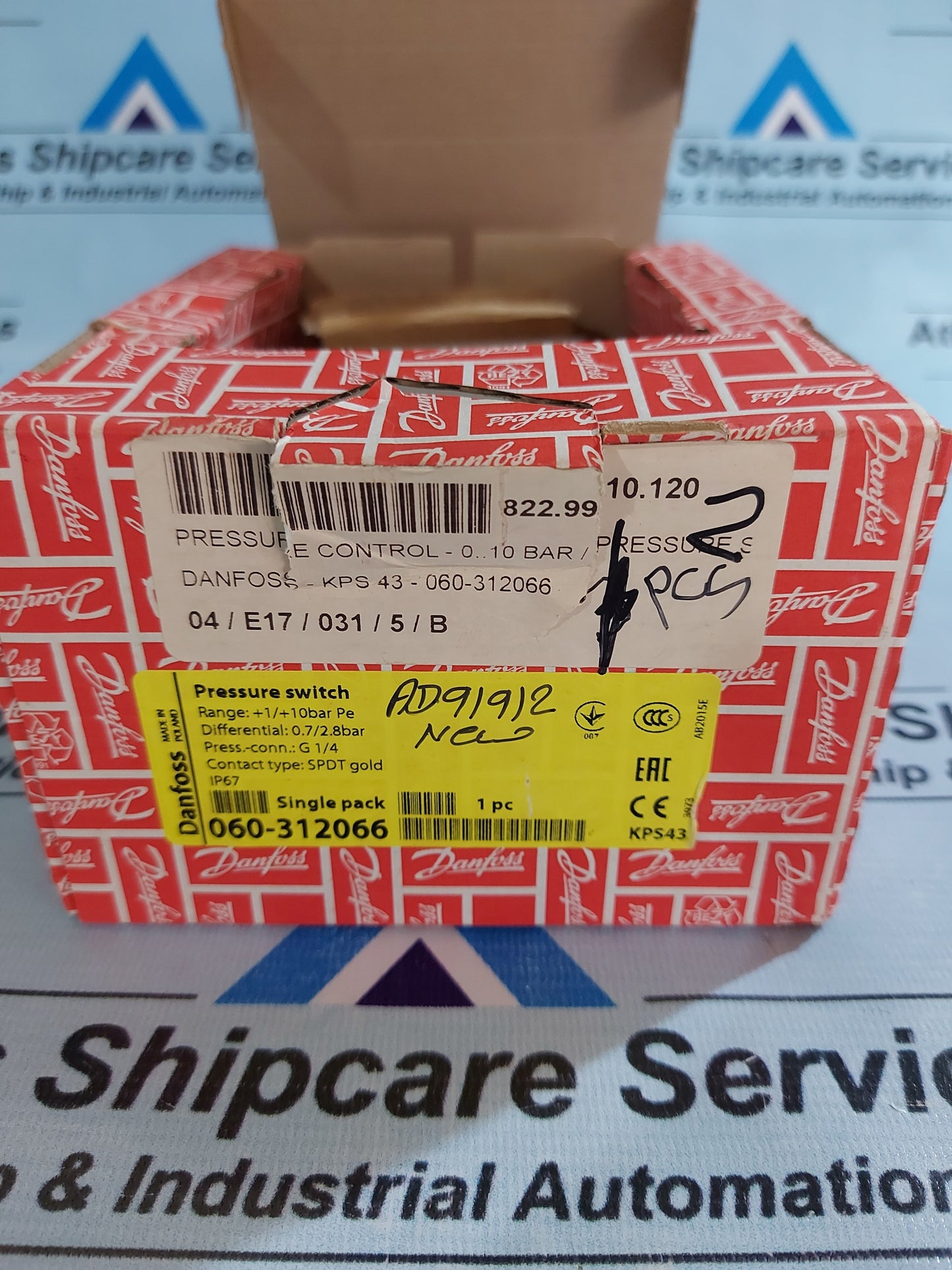 DANFOSS KPS 43 060-3120 PRESSURE SWITCH