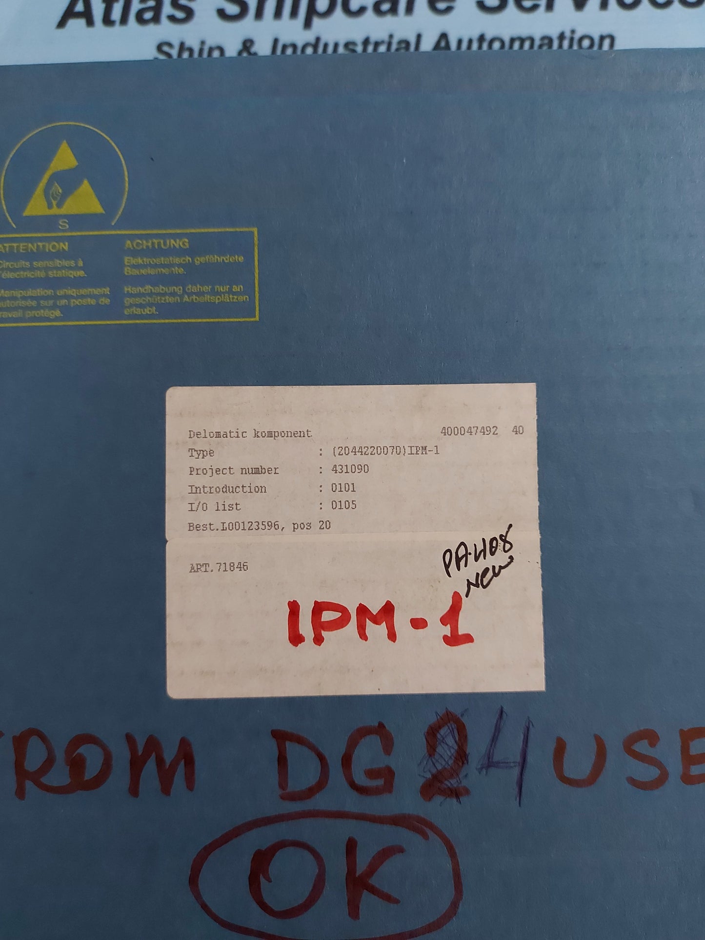 DEIF DELOMATIC-3 IPM-1 1044220070E PCB CARD