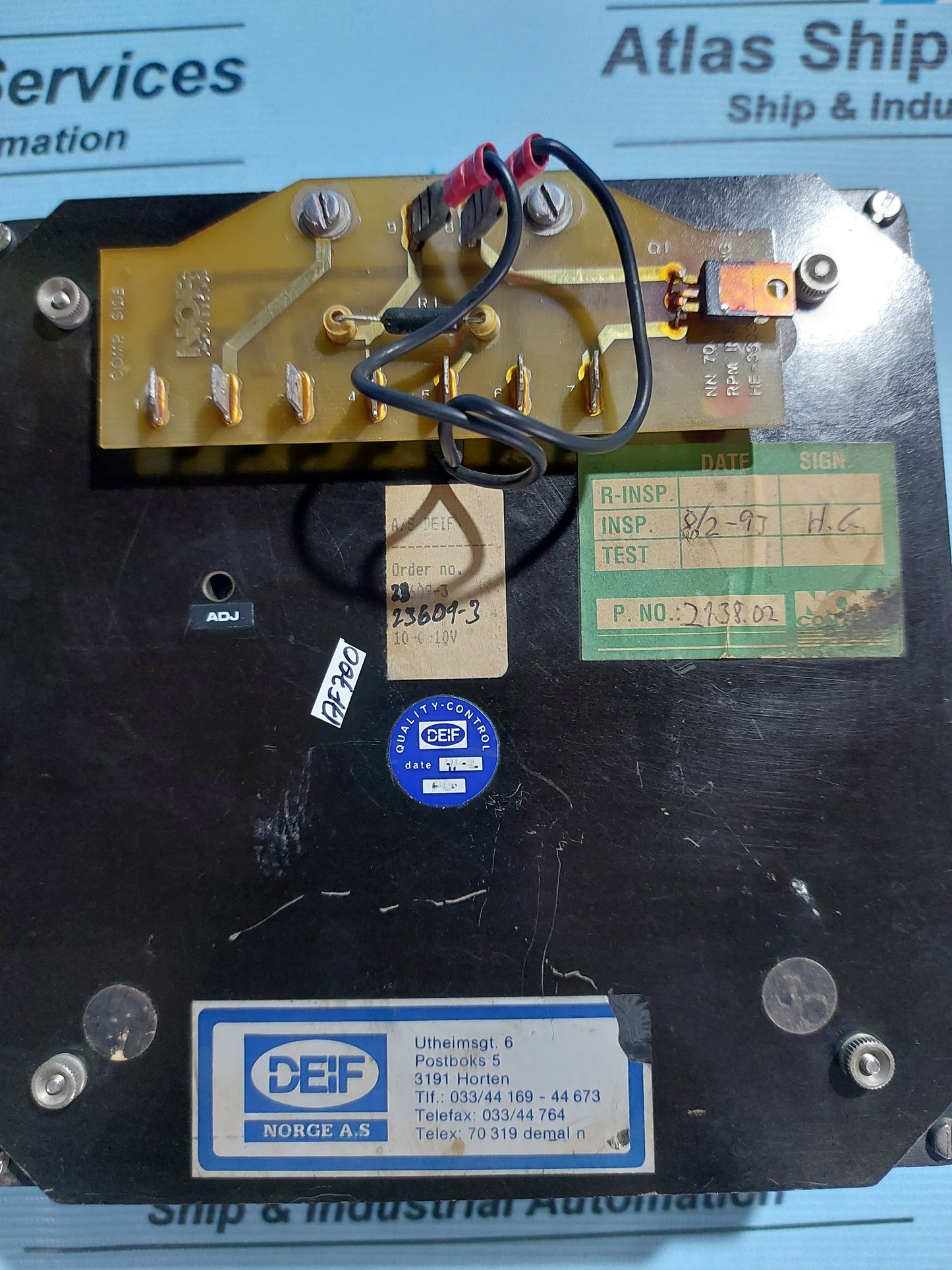 DEIF NORCONTROL 23609-3 RPM INDICATOR