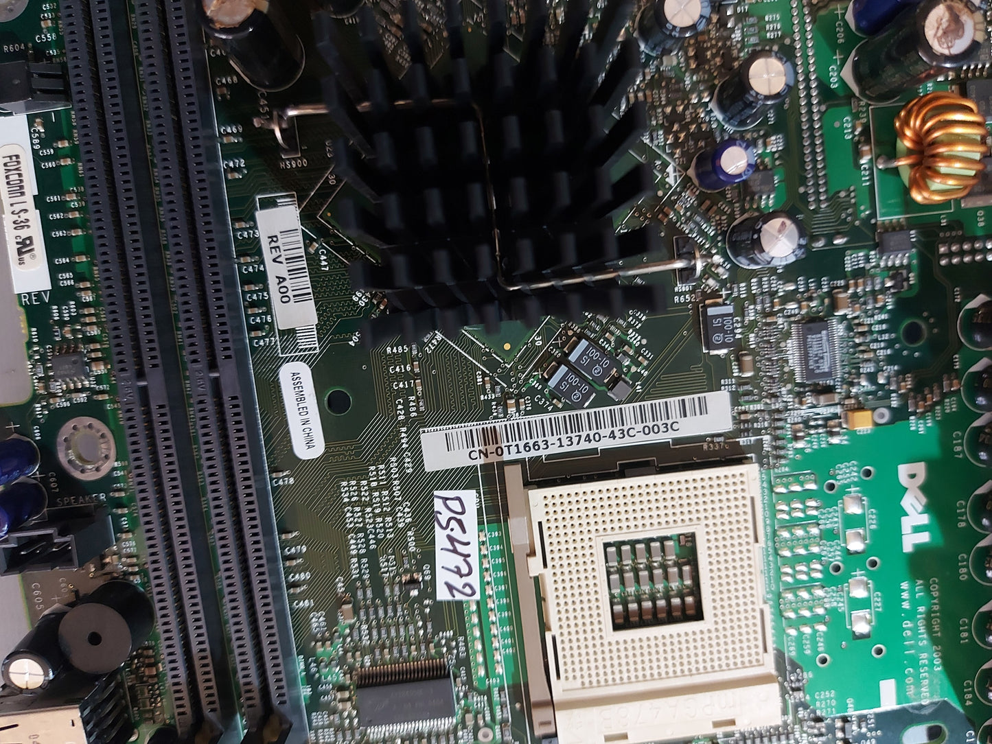 DELL FOXCONN LS-36 REV A00 MOTHERBOARD INTEL 2.40 GHz