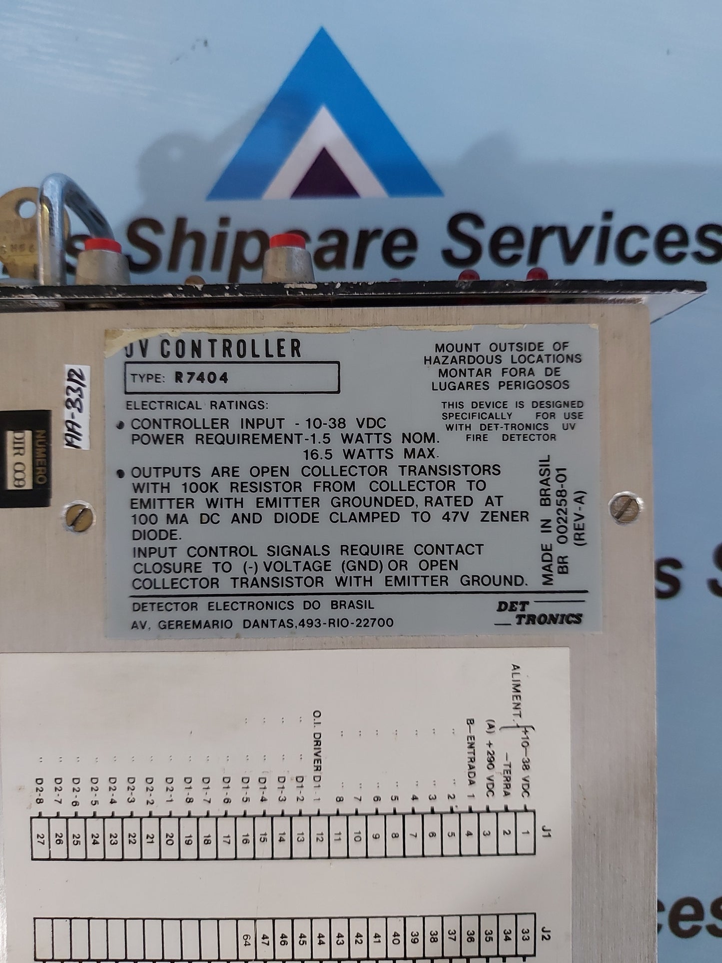 DET-TRONICS R7404 ULTRAVIOLET FLAME DETECTION SYSTEM CONTROLLER
