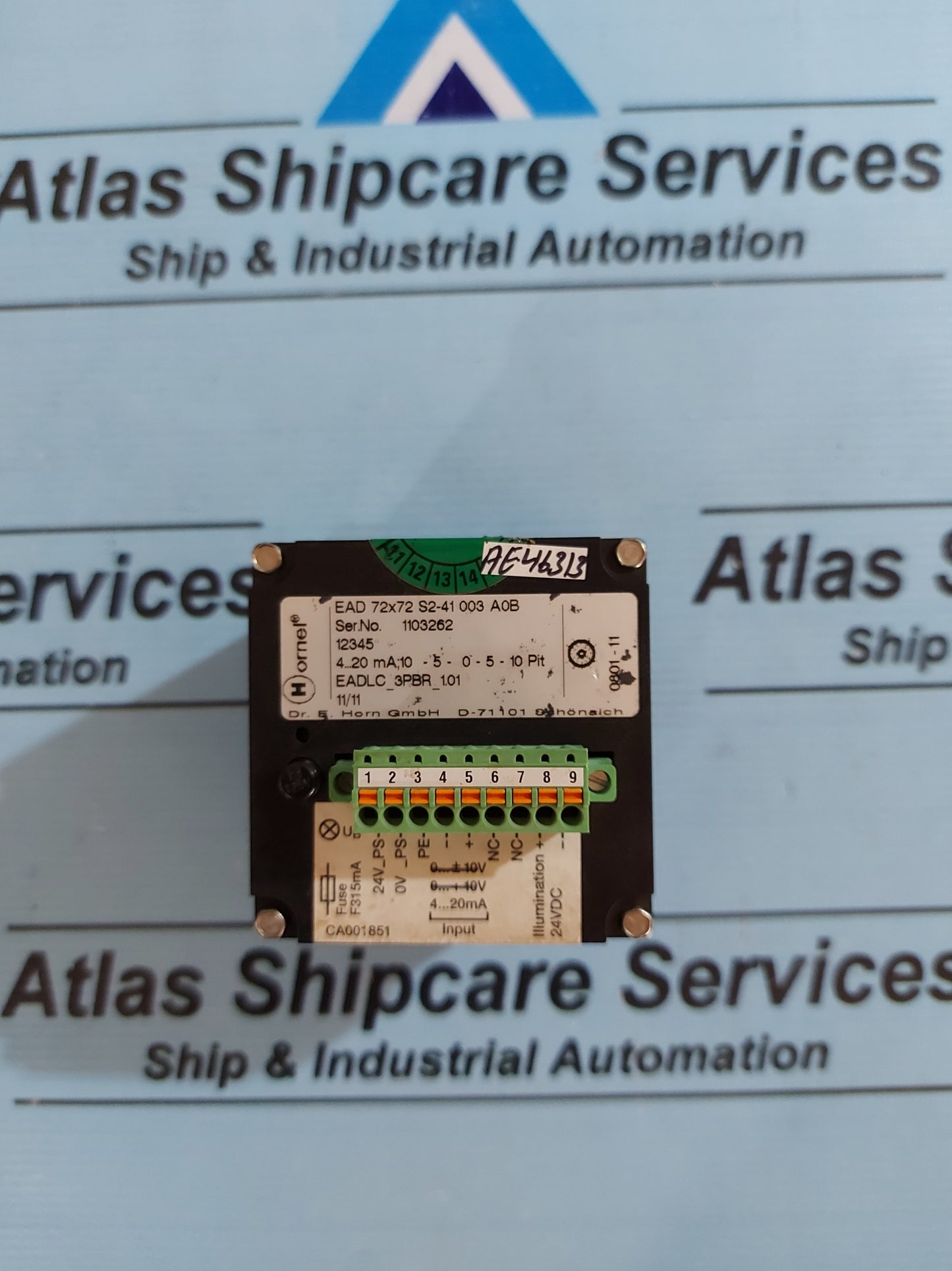 DR. E. HORN EAD 72x72 S2-41 003 A0B AMP METER