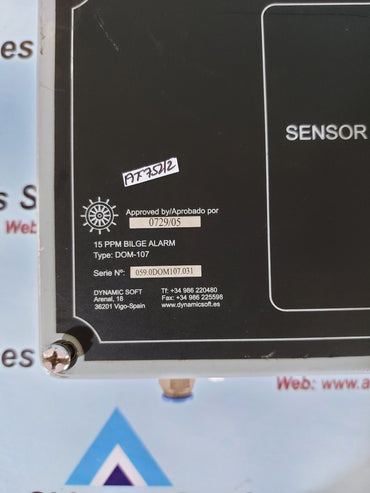 DYNAMIC SOFT DOM-107 15 PPM BILGE ALARM