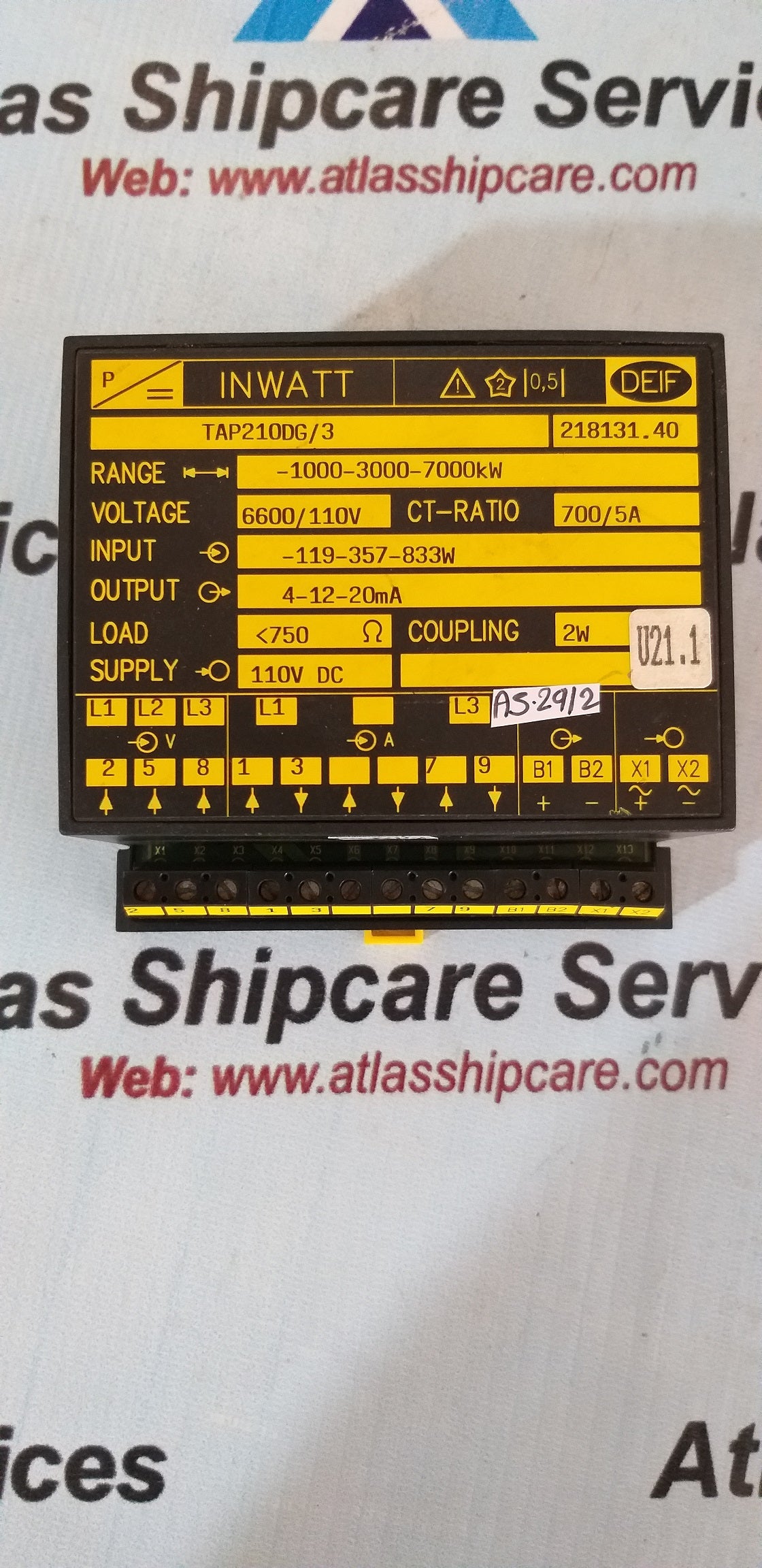 Deif TAP-210DG/3 Inwatt Transducer 218131.40