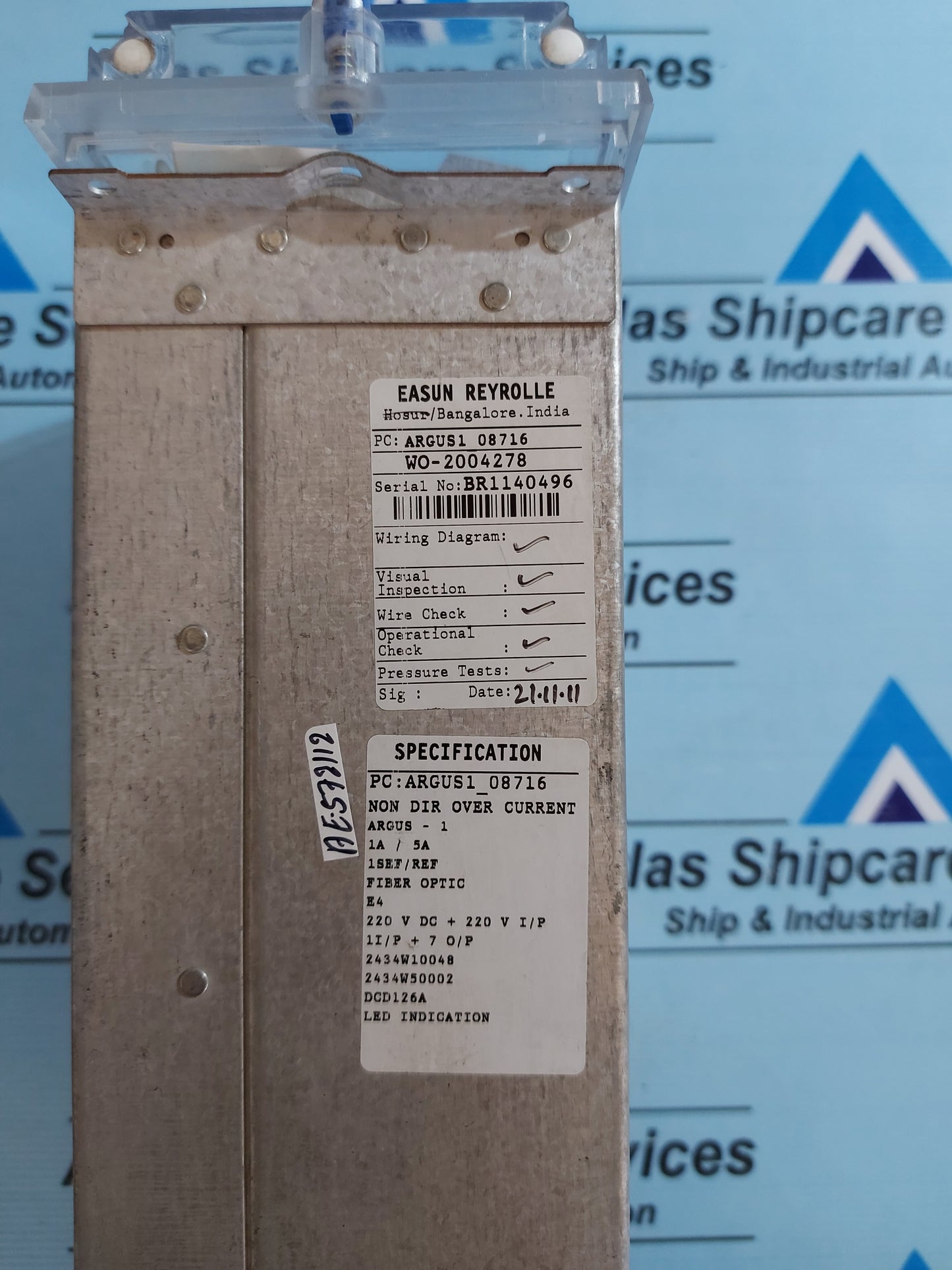 EASUN REYROLLE ARGUS-1 DCD 126A OVERCURRENT PROTECTION RELAY