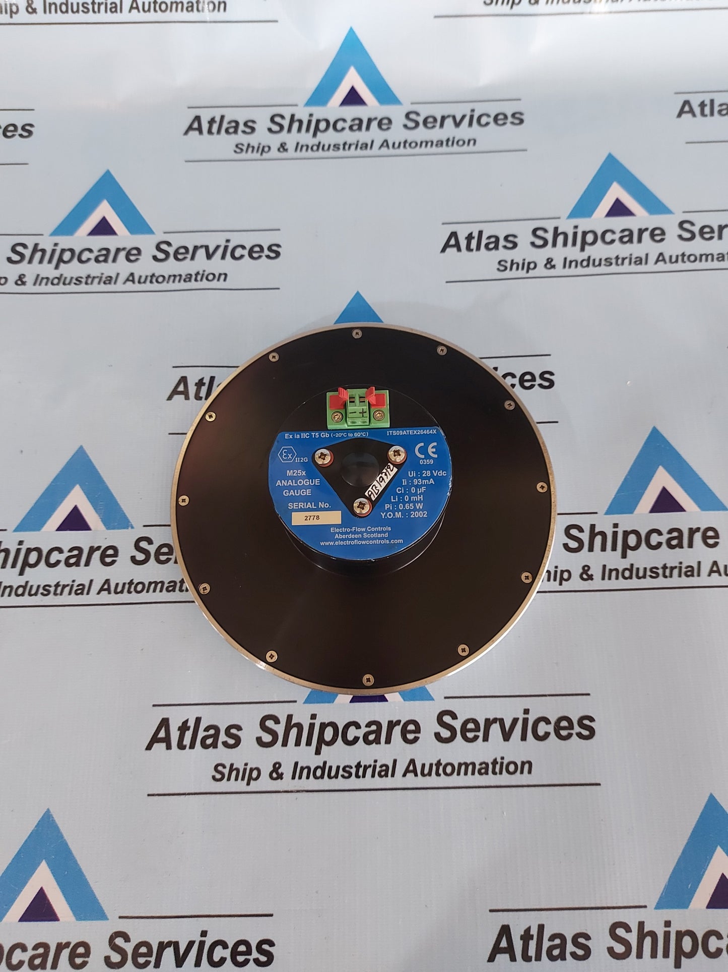 ELECTRO-FLOW CONTROL M25x ANALOGUE GAUGE PSI 0-1000