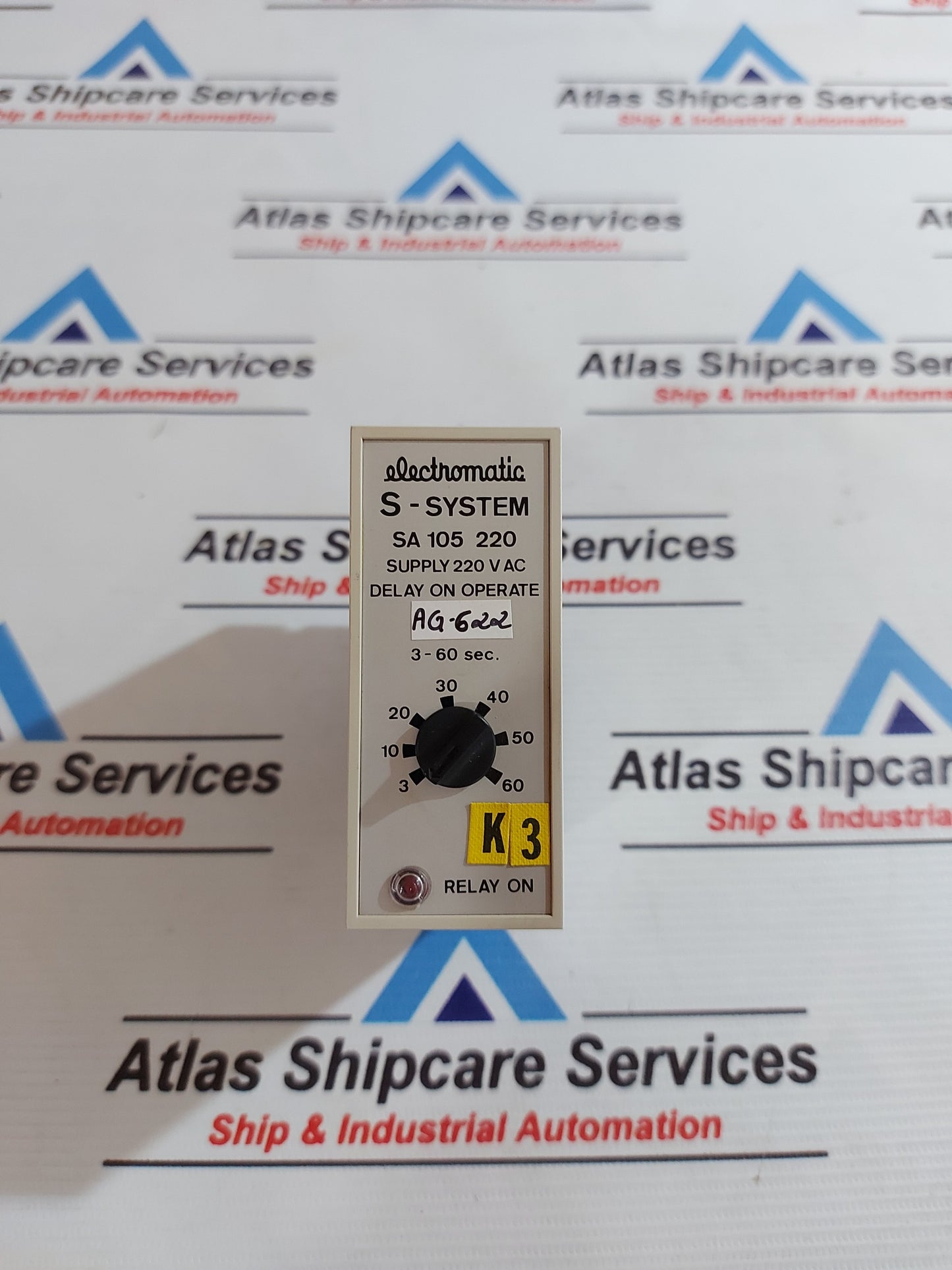 ELECTROMATIC S-SYSTEM SA 105 220 DELAY ON OPERATE RELAY 220V AC AG622
