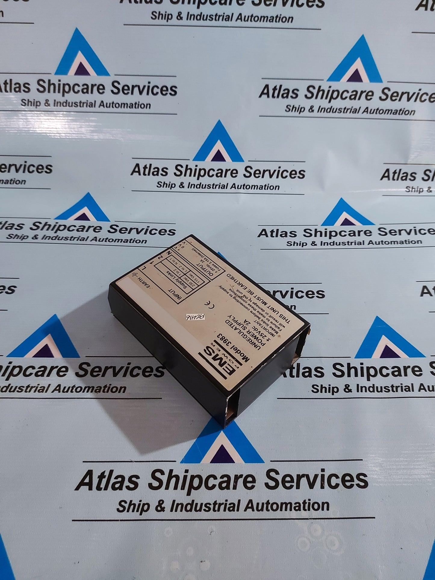 EMS POWER 3983 UNREGULATED POWER SUPPLY +-25VDC 2A