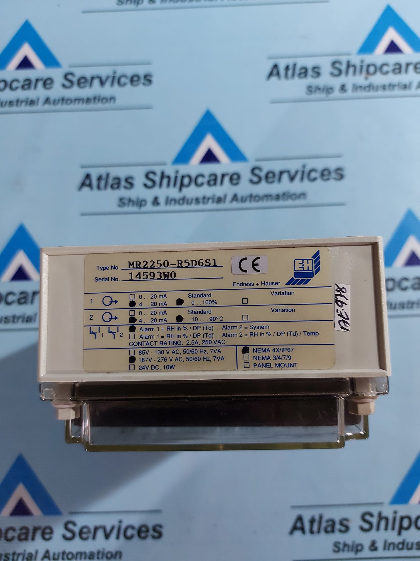 ENDRESS + HAUSER rh-Plus 2250 MR2250-R5D6S1 HUMIDITY MEASURING UNIT