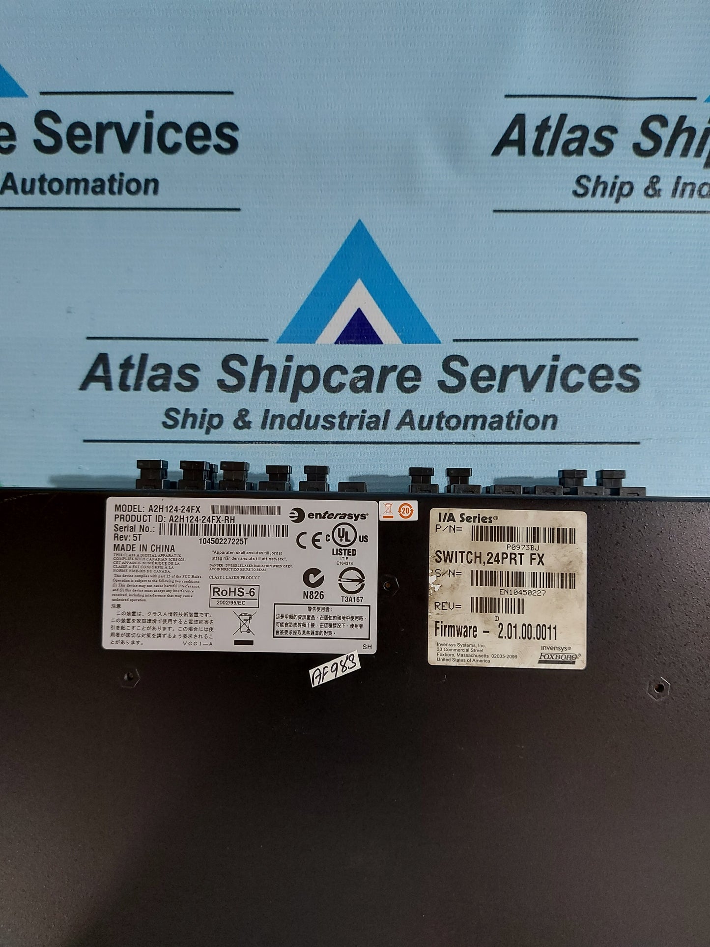 ENTERASYS A2H124-24FX ETHERNET SWITCH A2H124-24FX-RH REV.5T