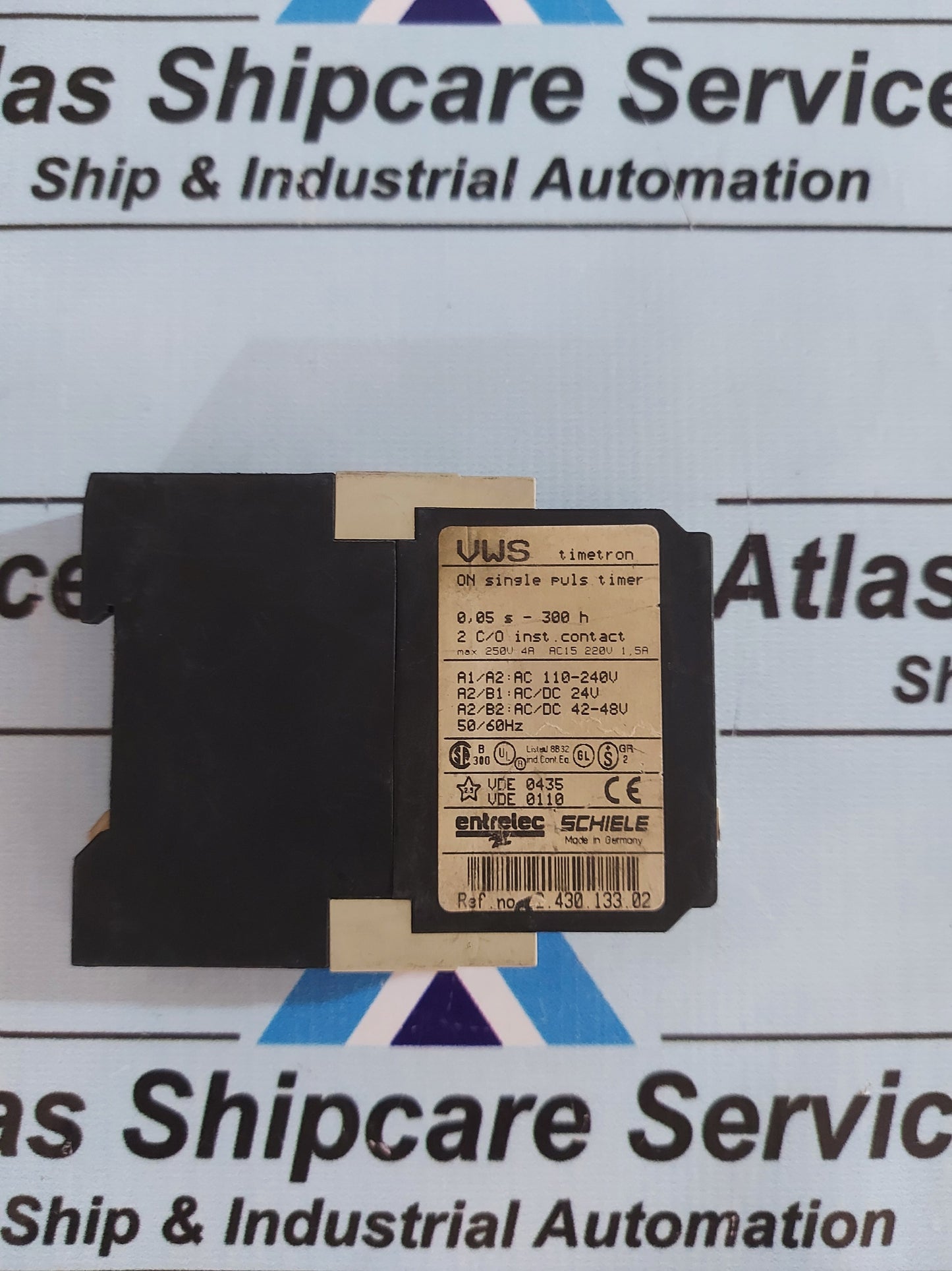 ENTRELEC SCHIELE VWS TIMETRON 2.430.133.02 ON SINGLE PULS TIMER