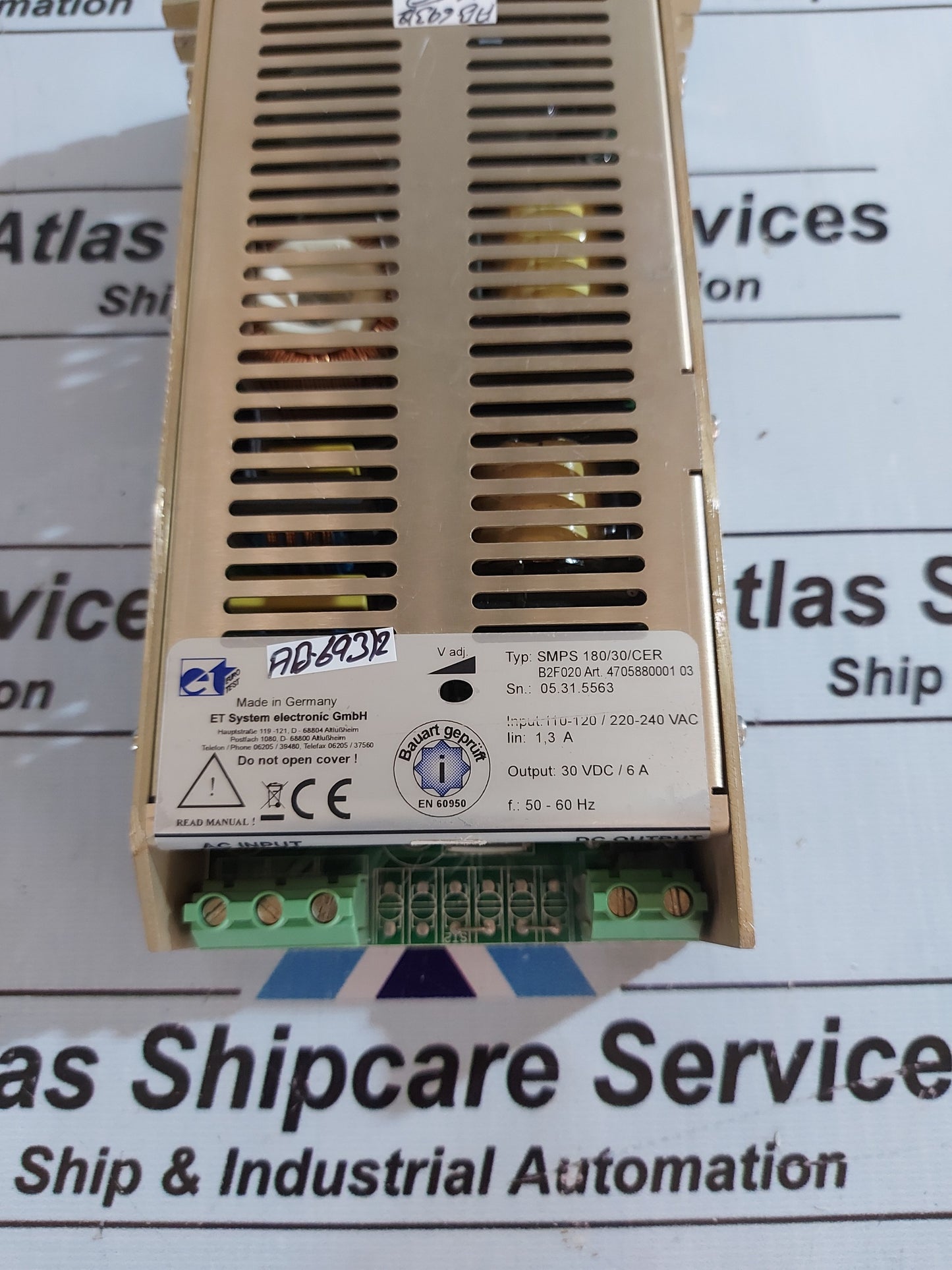 ET SYSTEM ELECTRONIC SMPS 180/30/CER POWER SUPPLY