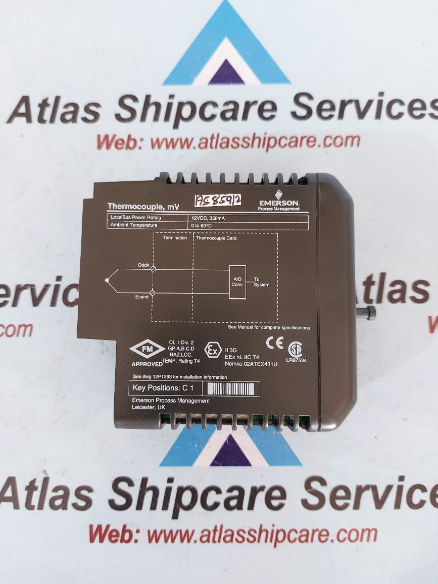 Emerson KJ3002X1-BG2 Thermocouple mV Card