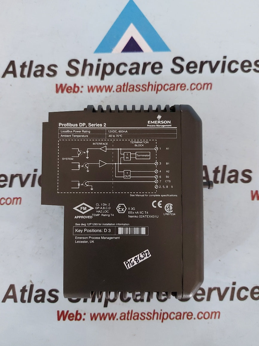 Emerson KJ3243X1-BA1 Series 2 Profibus DP Card