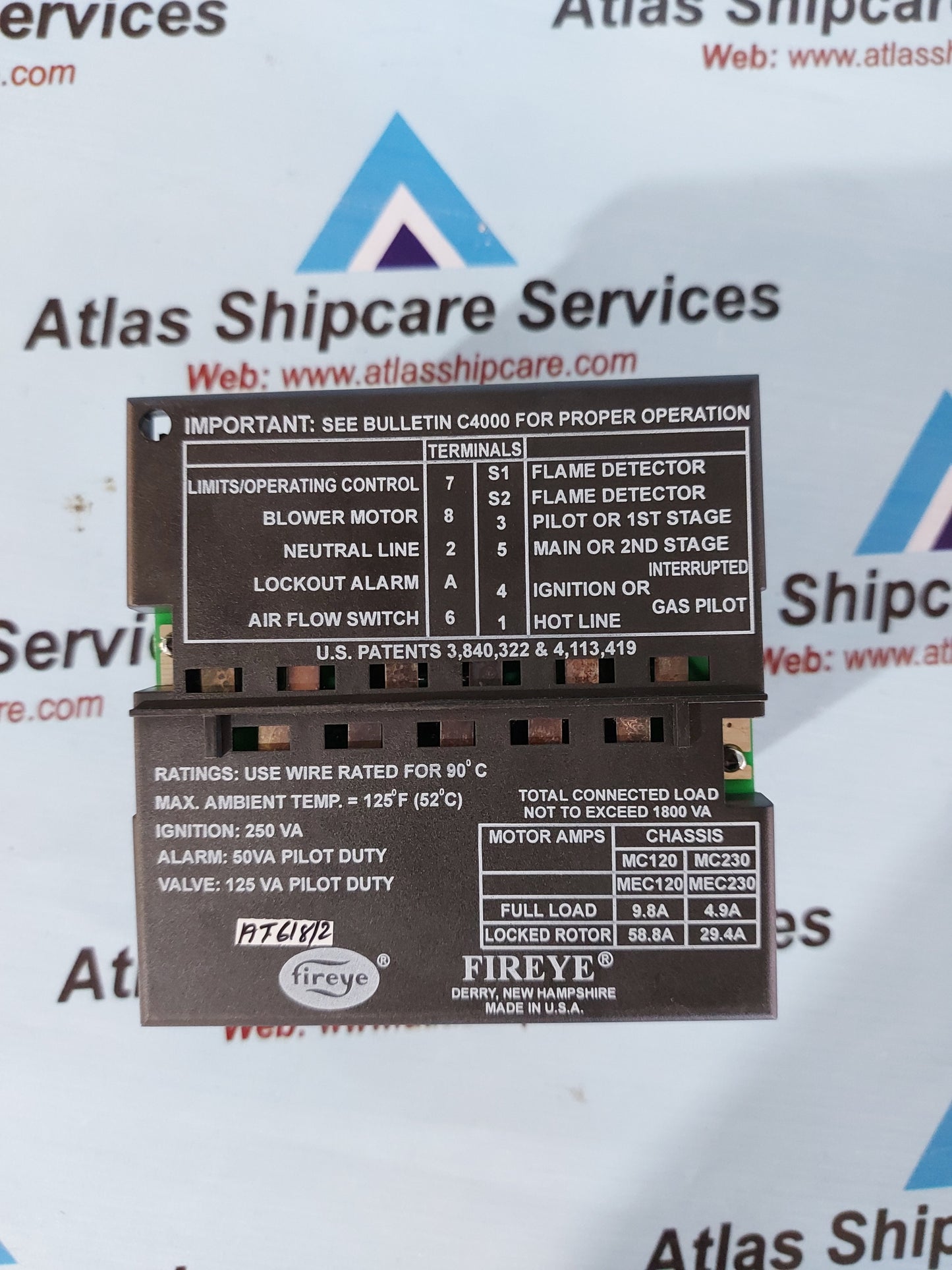 FIREYE MEC120 MICROM FLAME SAFEGAUARD CONTROL