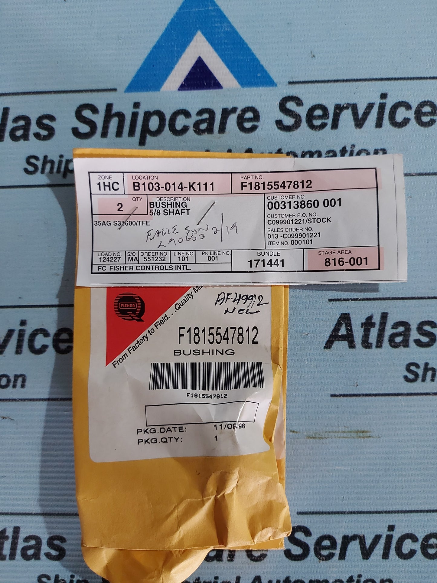 FISHER F1815547812 BUSHING
