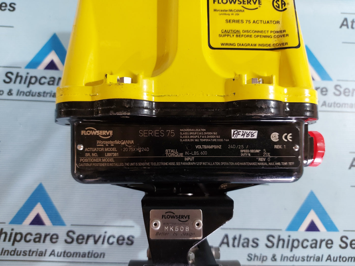 FLOWSERVE SERIES 75 20 75X M224D ELECTRIC ACTUATOR 600lbs