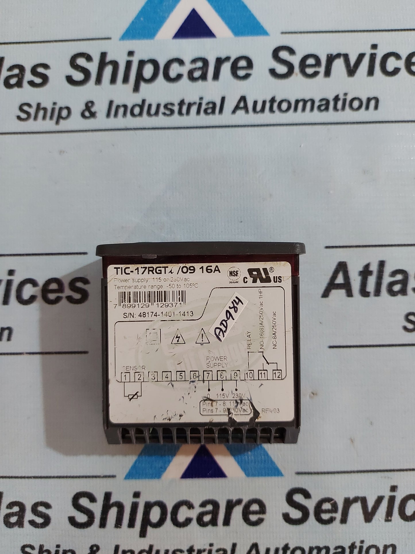 FULL GAUGE TIC-17RGTI/09 16A TEMPERATURE CONTROLLER REV.03