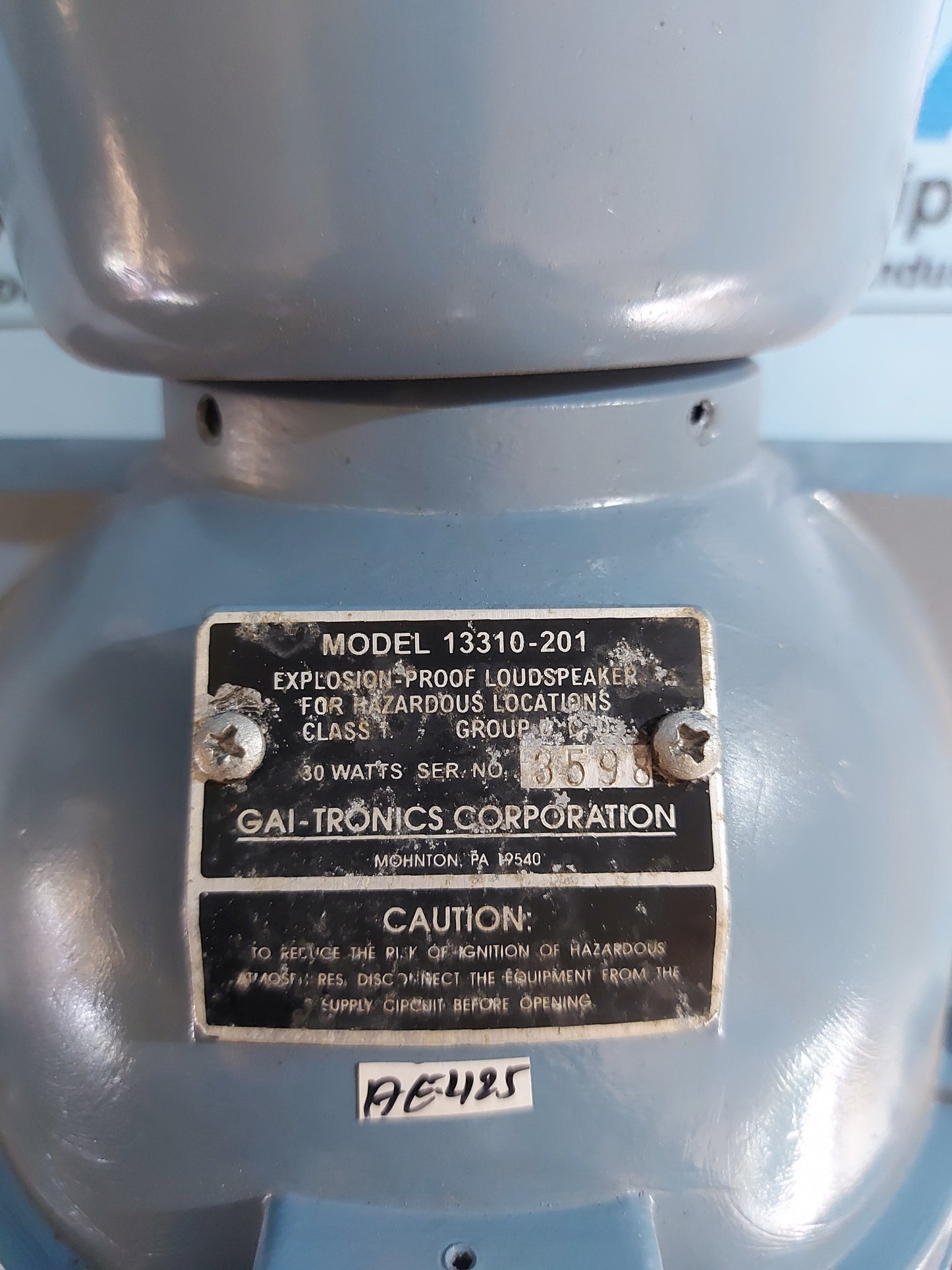 GAI-TRONICS 13310-201 EXPLOSION-PROOF LOUDSPEAKER