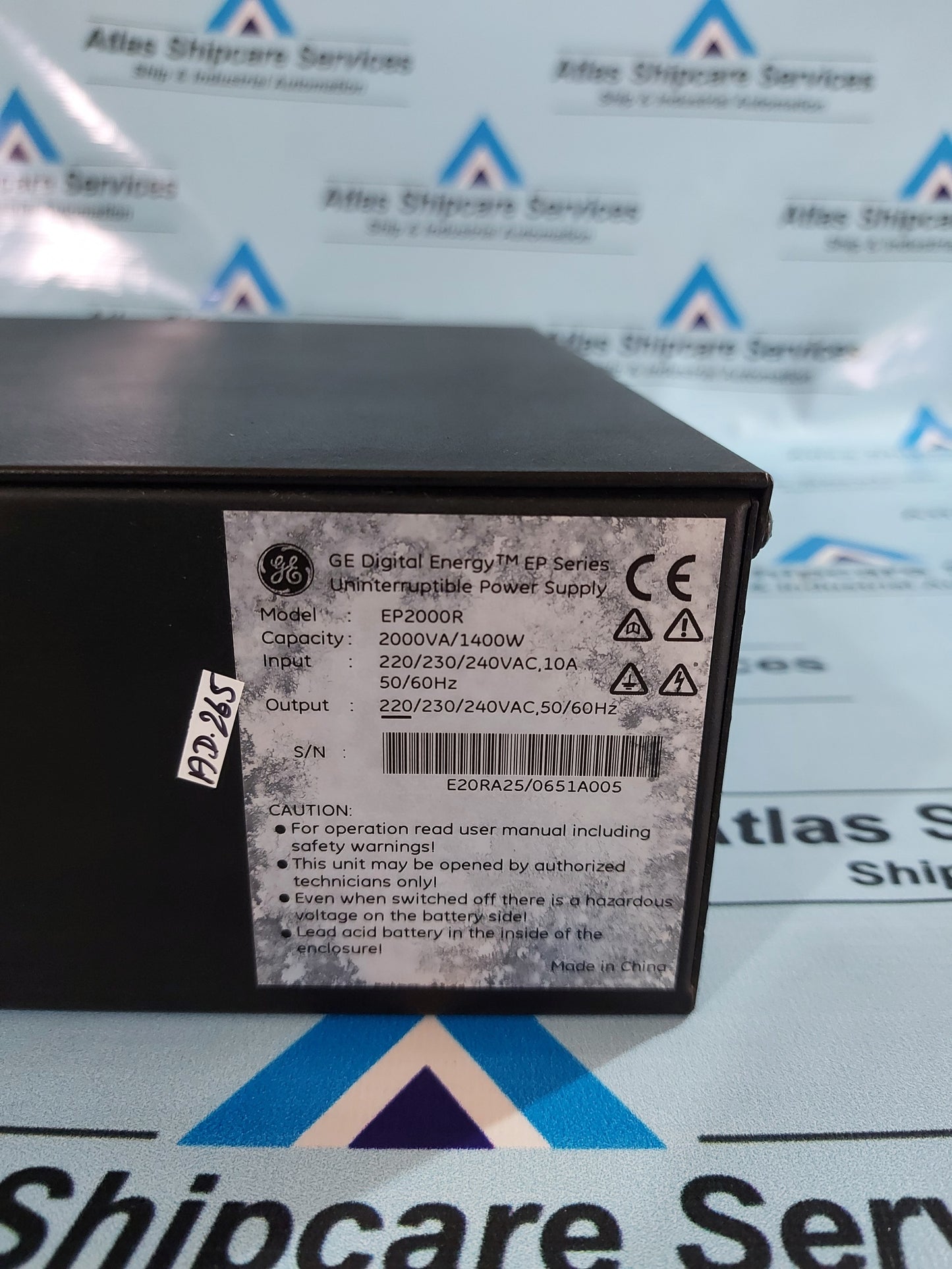 GE DIGITAL ENERGY EP2000R UNINTERRUPTIBLE POWER SUPPLY